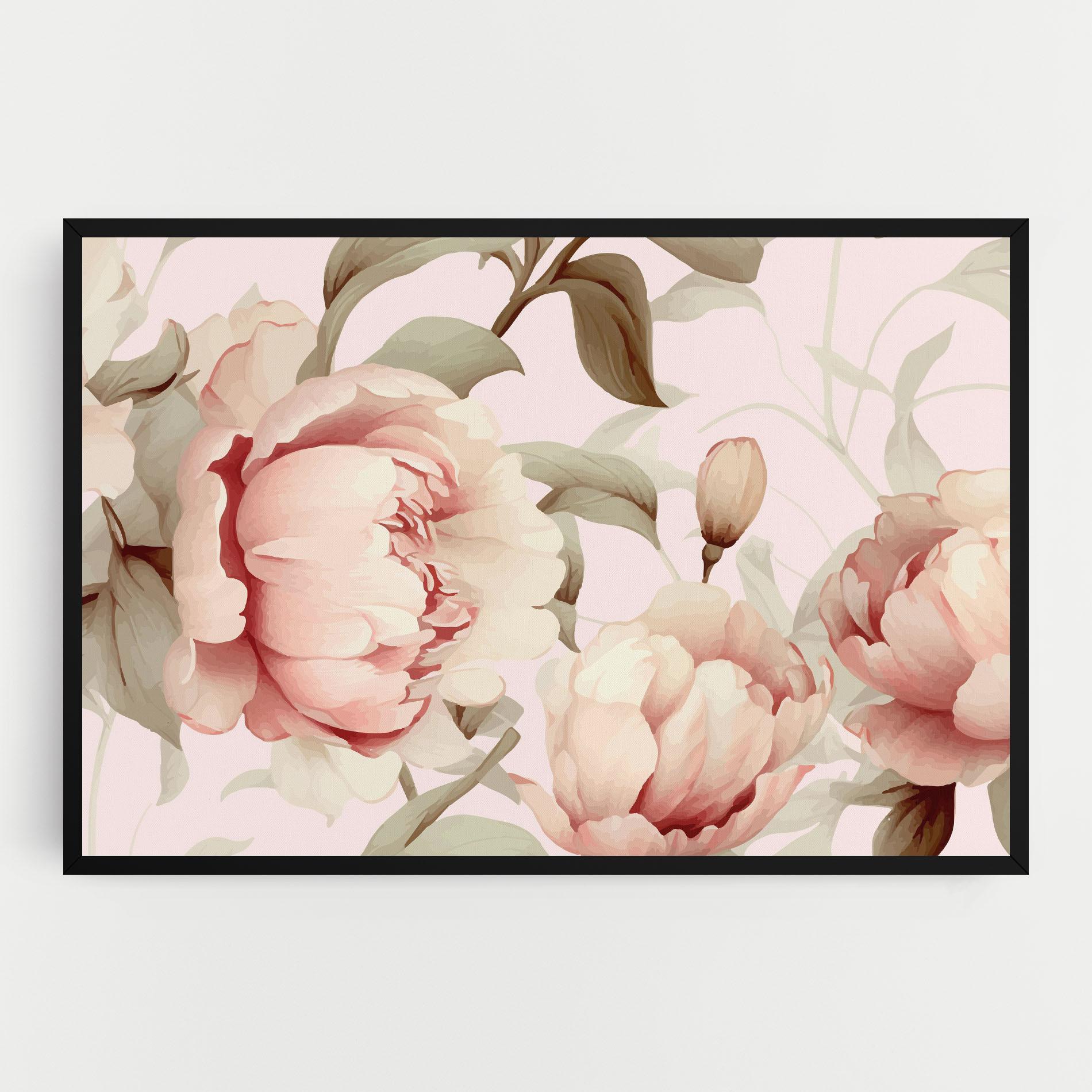 Leinwandbild Pink Pretty Peony mockup 0