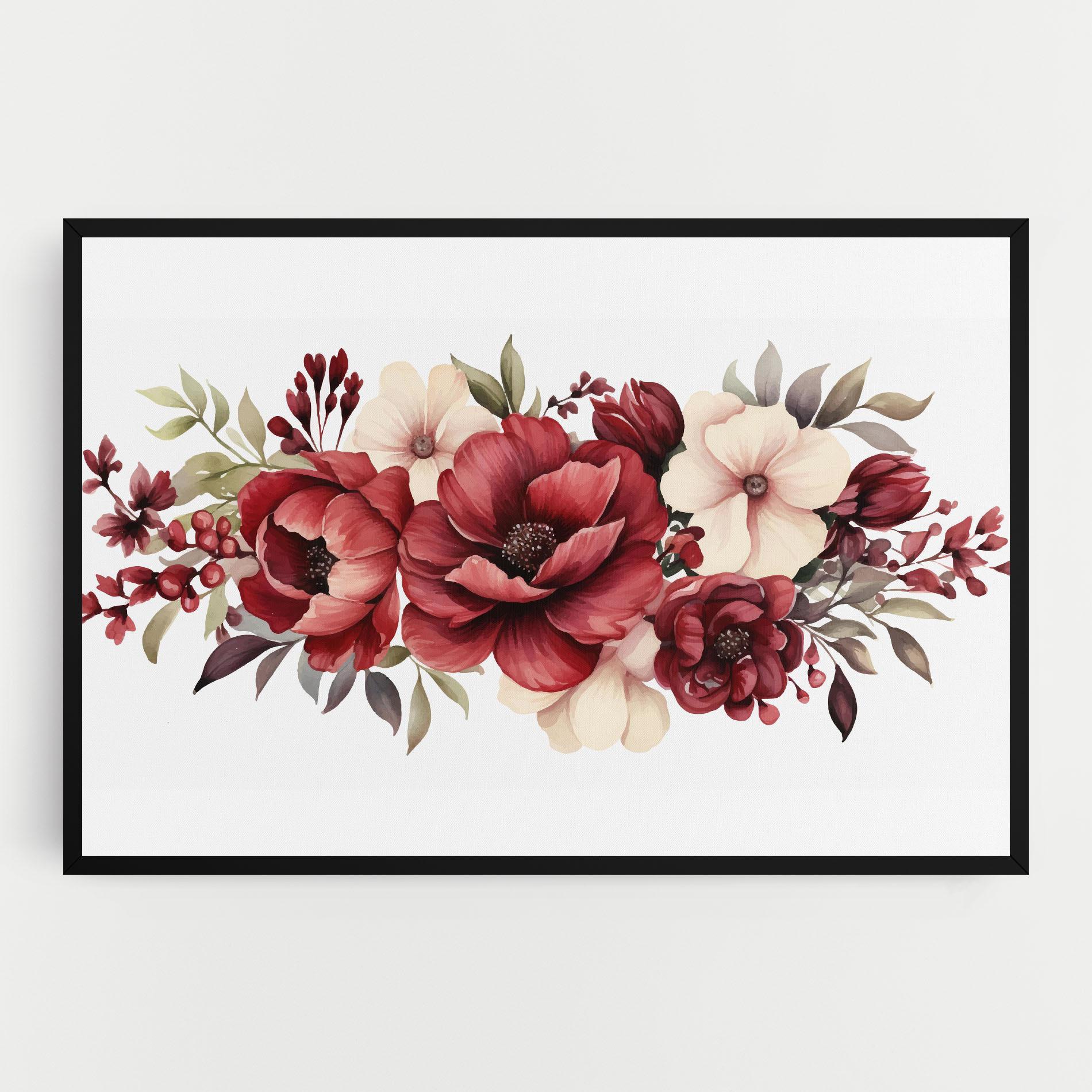 Leinwandbild Red Peony mockup 0