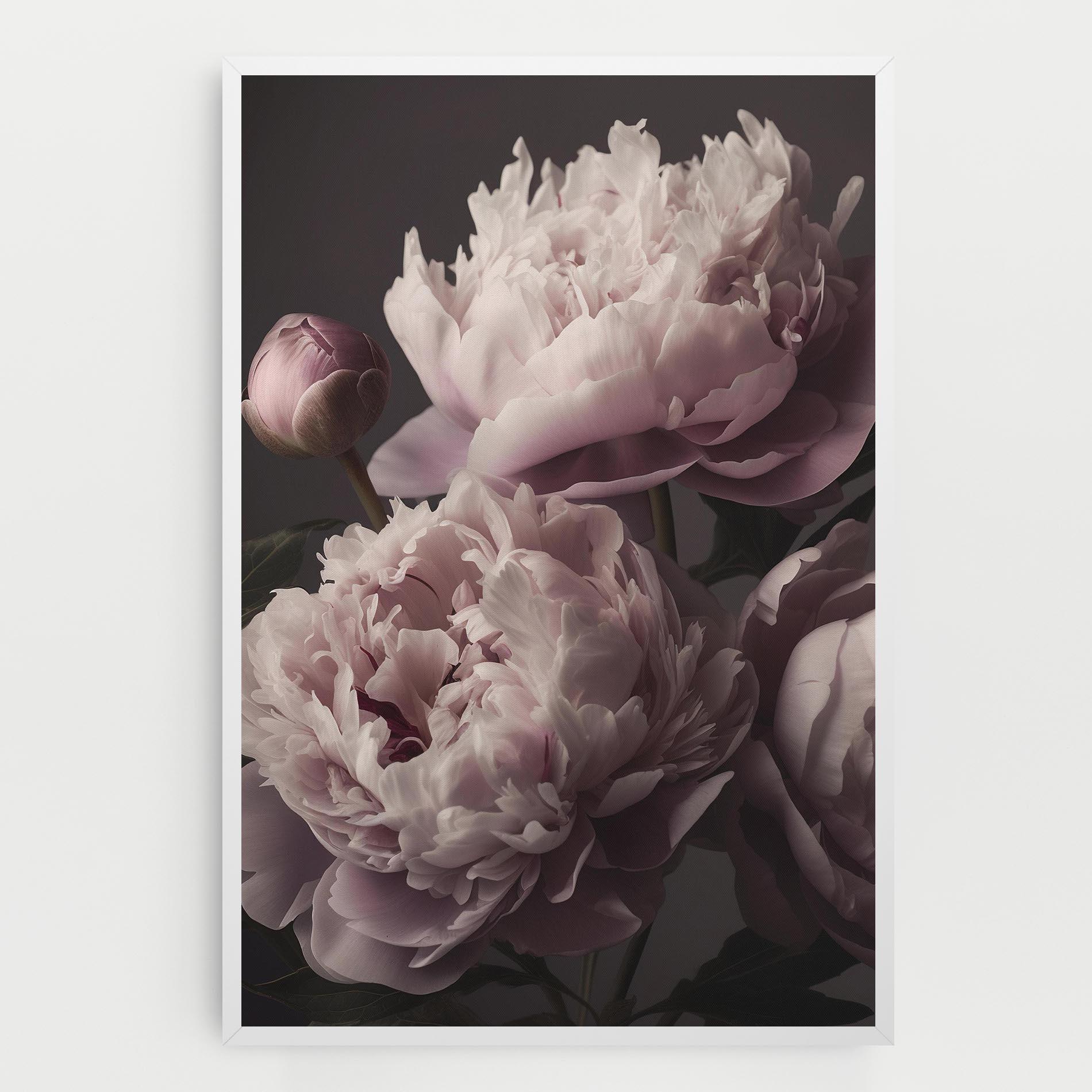 Leinwandbild Grey Pastel Pink Peony mockup 0