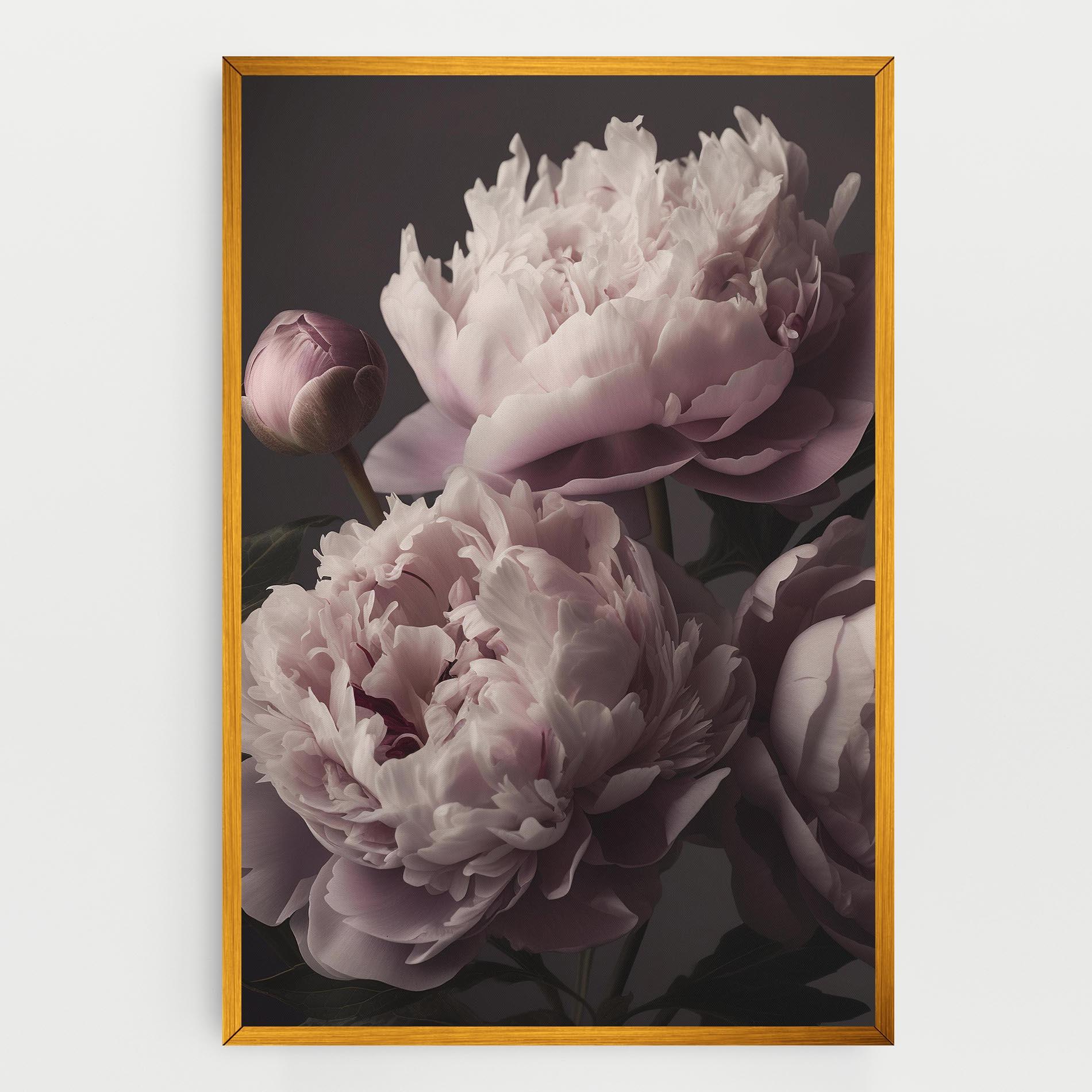 Leinwandbild Grey Pastel Pink Peony mockup 0