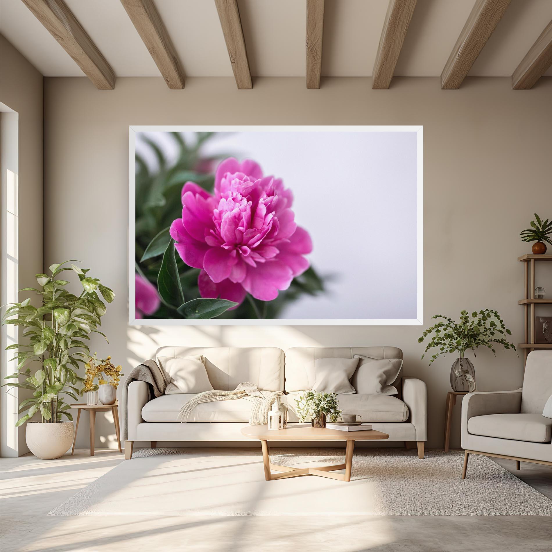 Leinwandbild Dark Pink Peony mockup 6