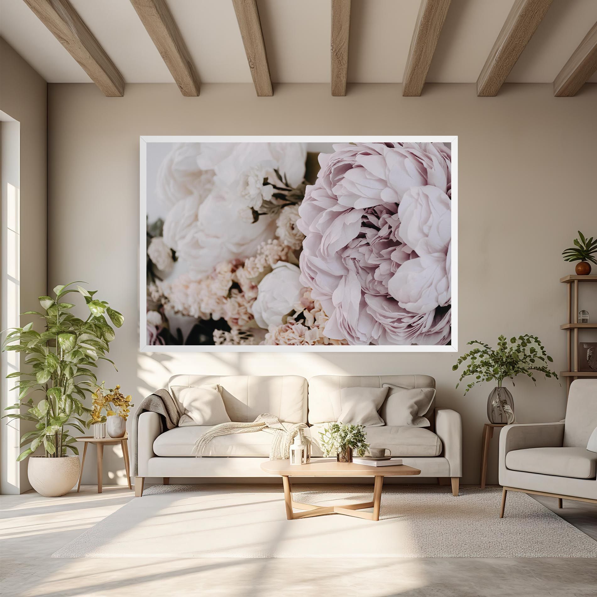 Grey Peony Bouquet mockup 6