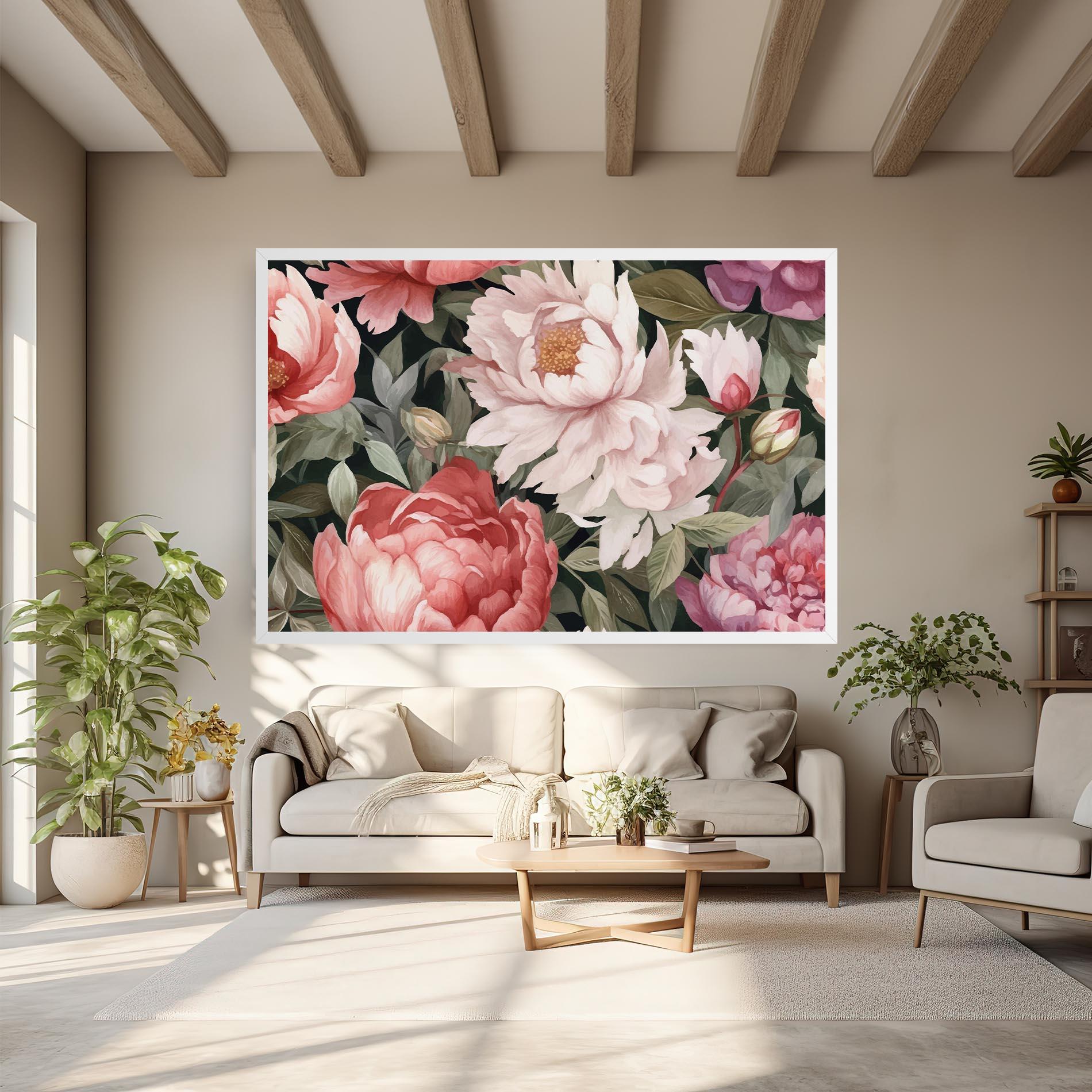 Leinwandbild Light Peony Art mockup 6