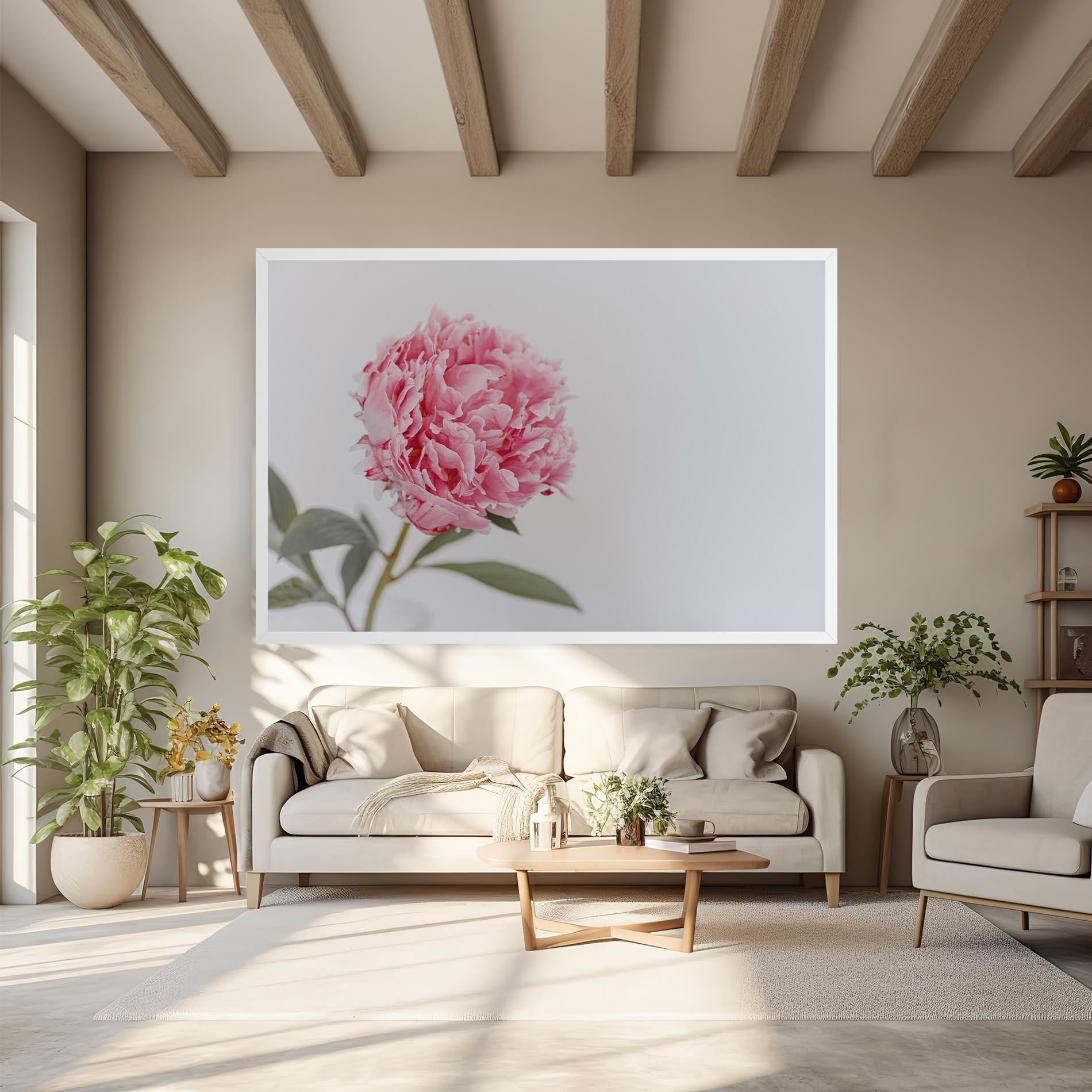 Leinwandbild One Peony mockup 6