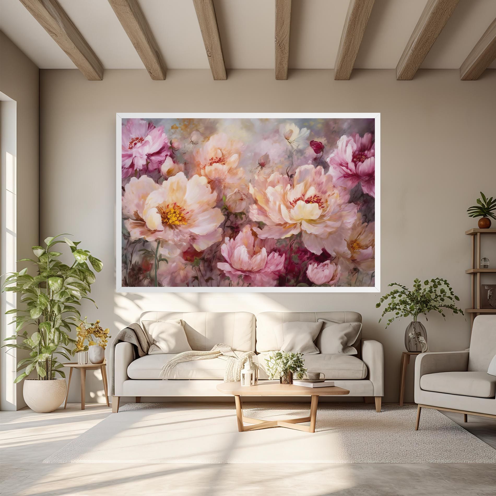 Peony Painting Art mockup 6
