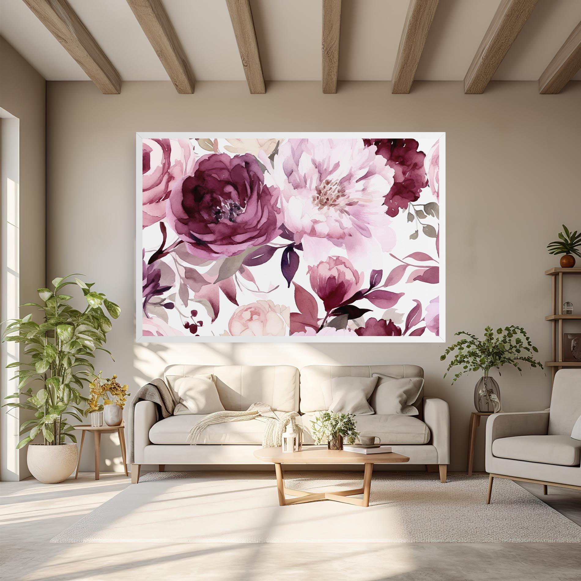 Leinwandbild Peony Pink Purple mockup 6
