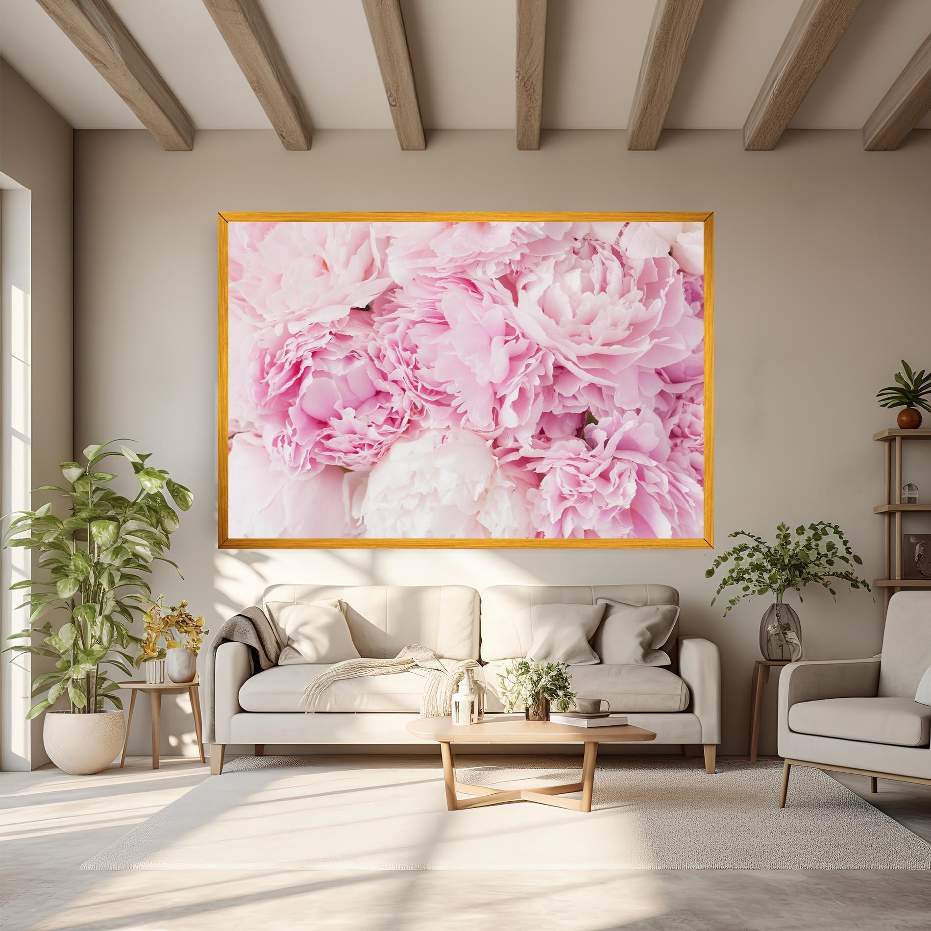 Leinwandbild Dreamy Pink Pastel Peony mockup 6