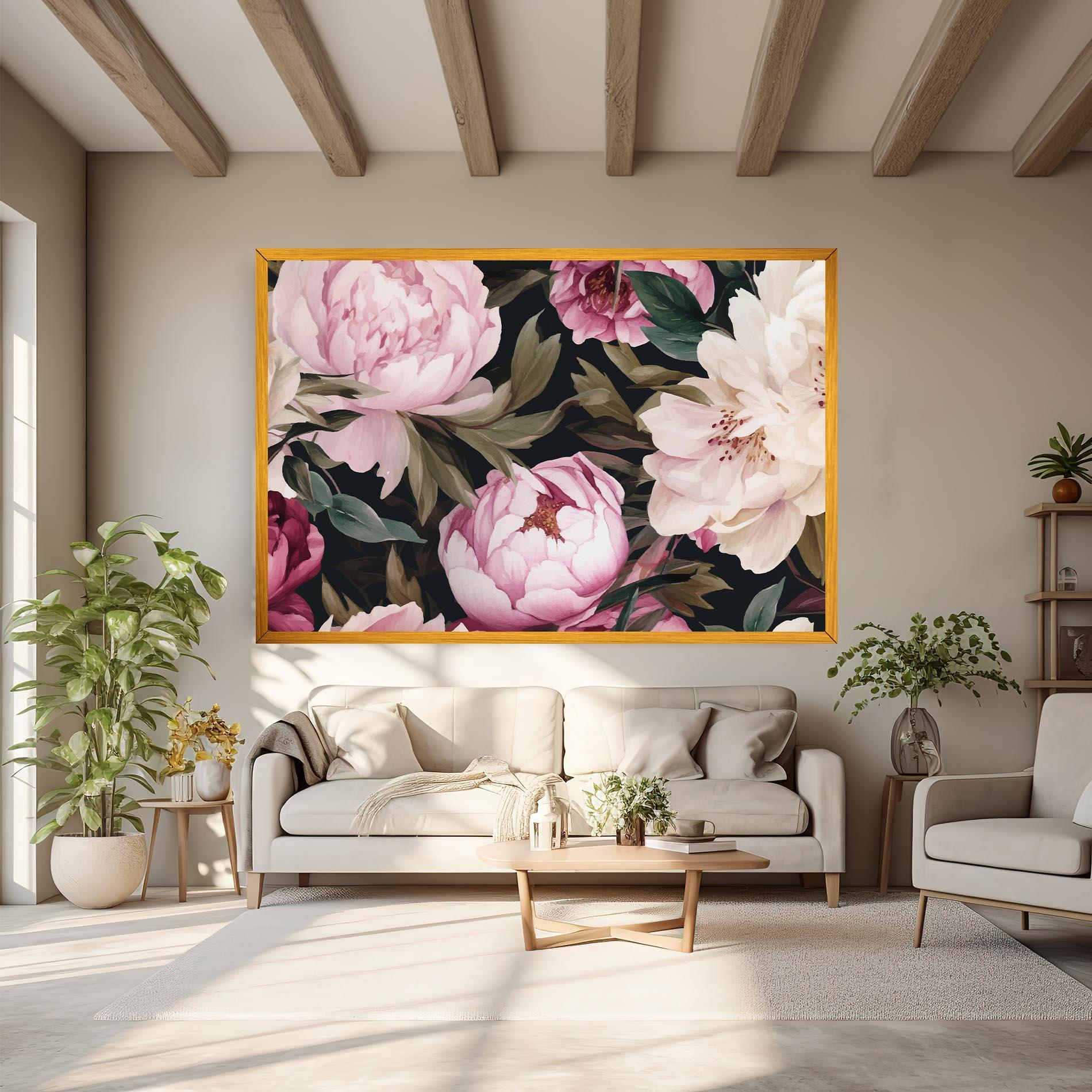 Leinwandbild Peony Paint mockup 6
