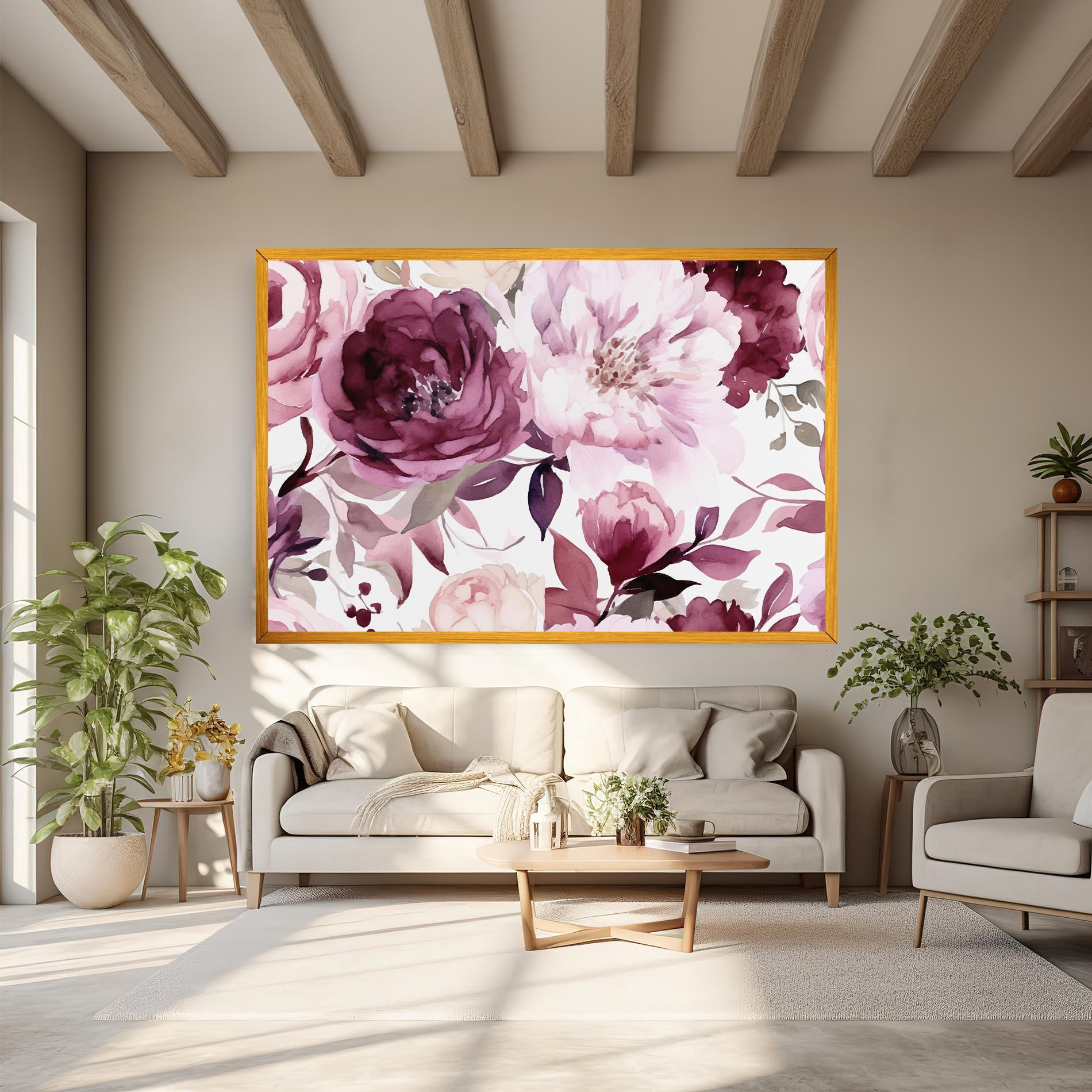 Leinwandbild Peony Pink Purple mockup 6