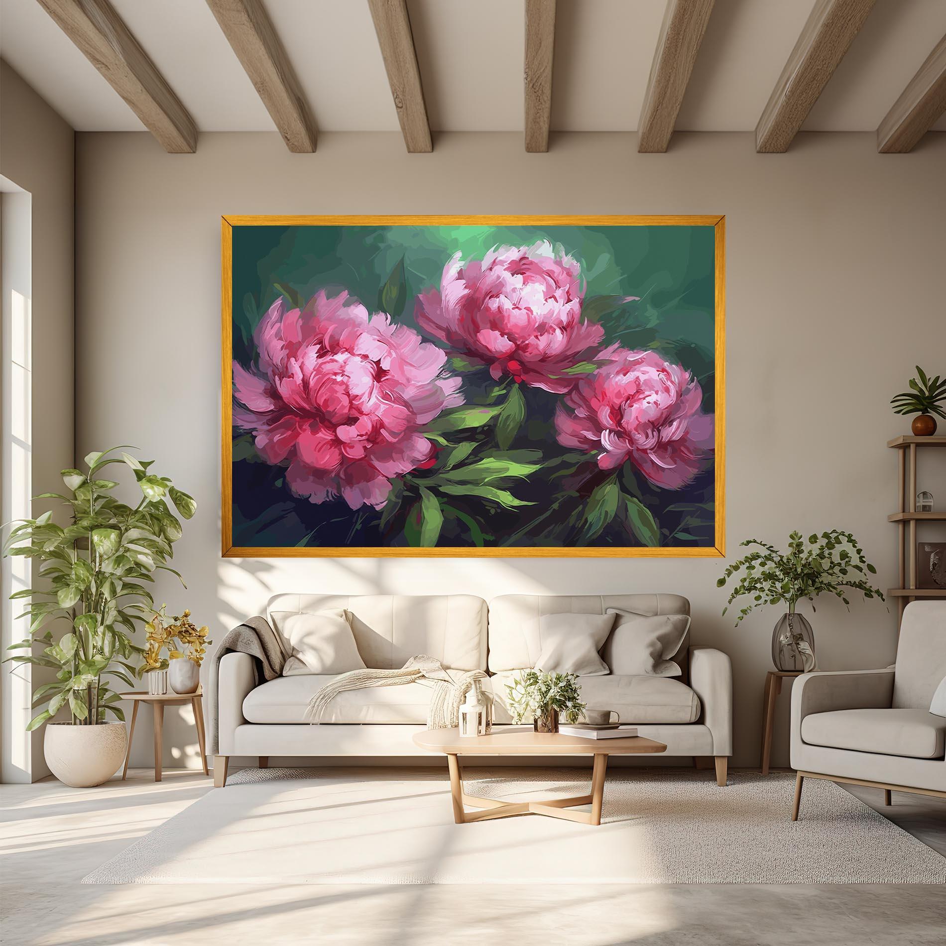 Leinwandbild Pretty Peonies mockup 6
