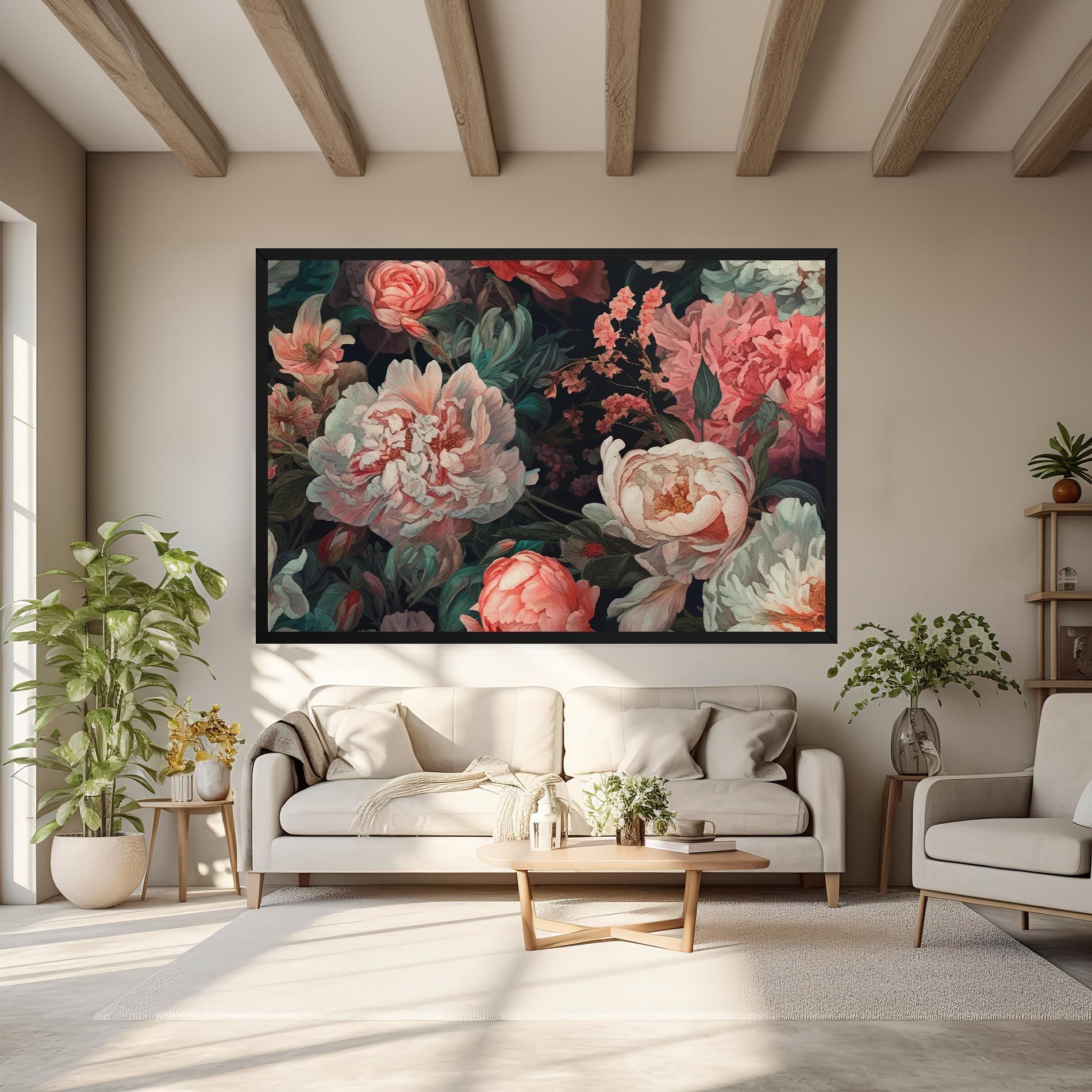 Artistic Pink Peony mockup 6