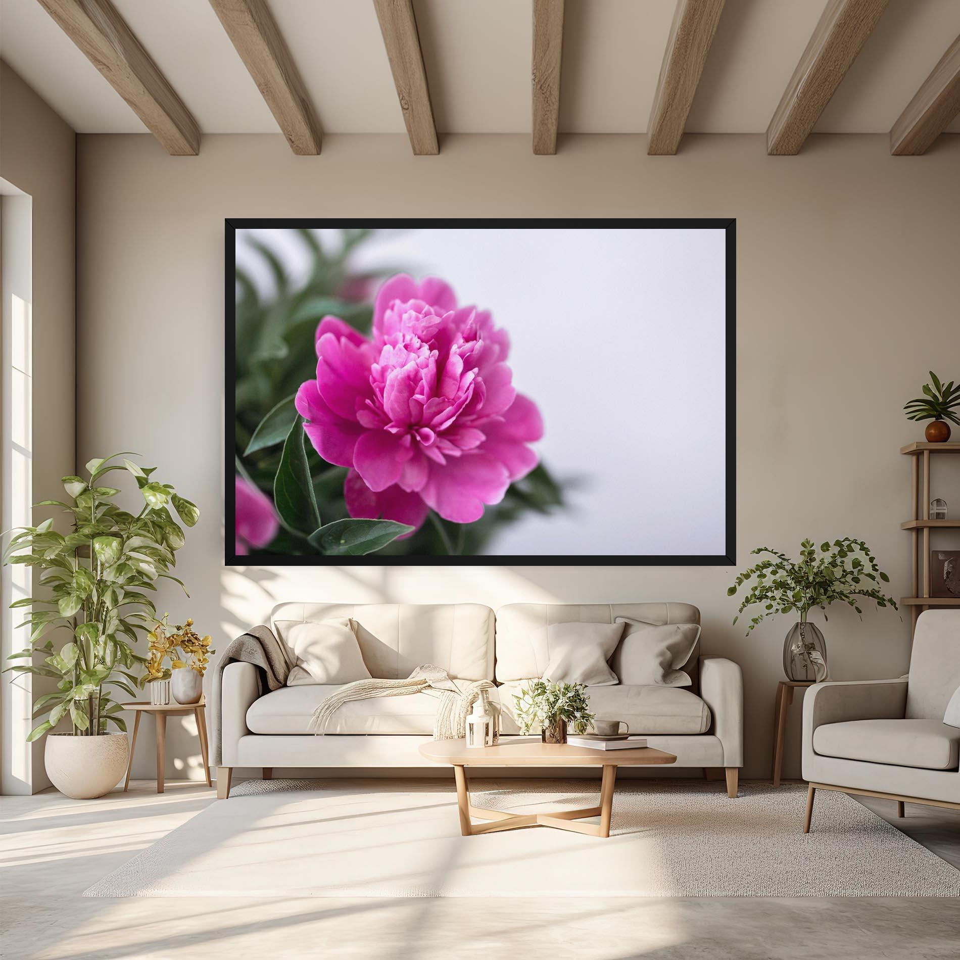 Leinwandbild Dark Pink Peony mockup 6