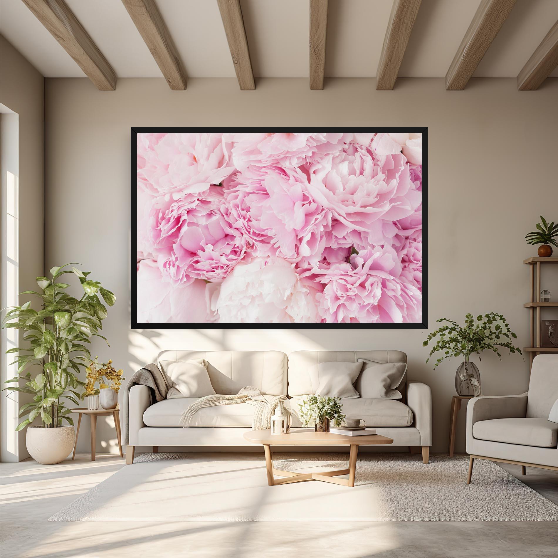 Leinwandbild Dreamy Pink Pastel Peony mockup 6