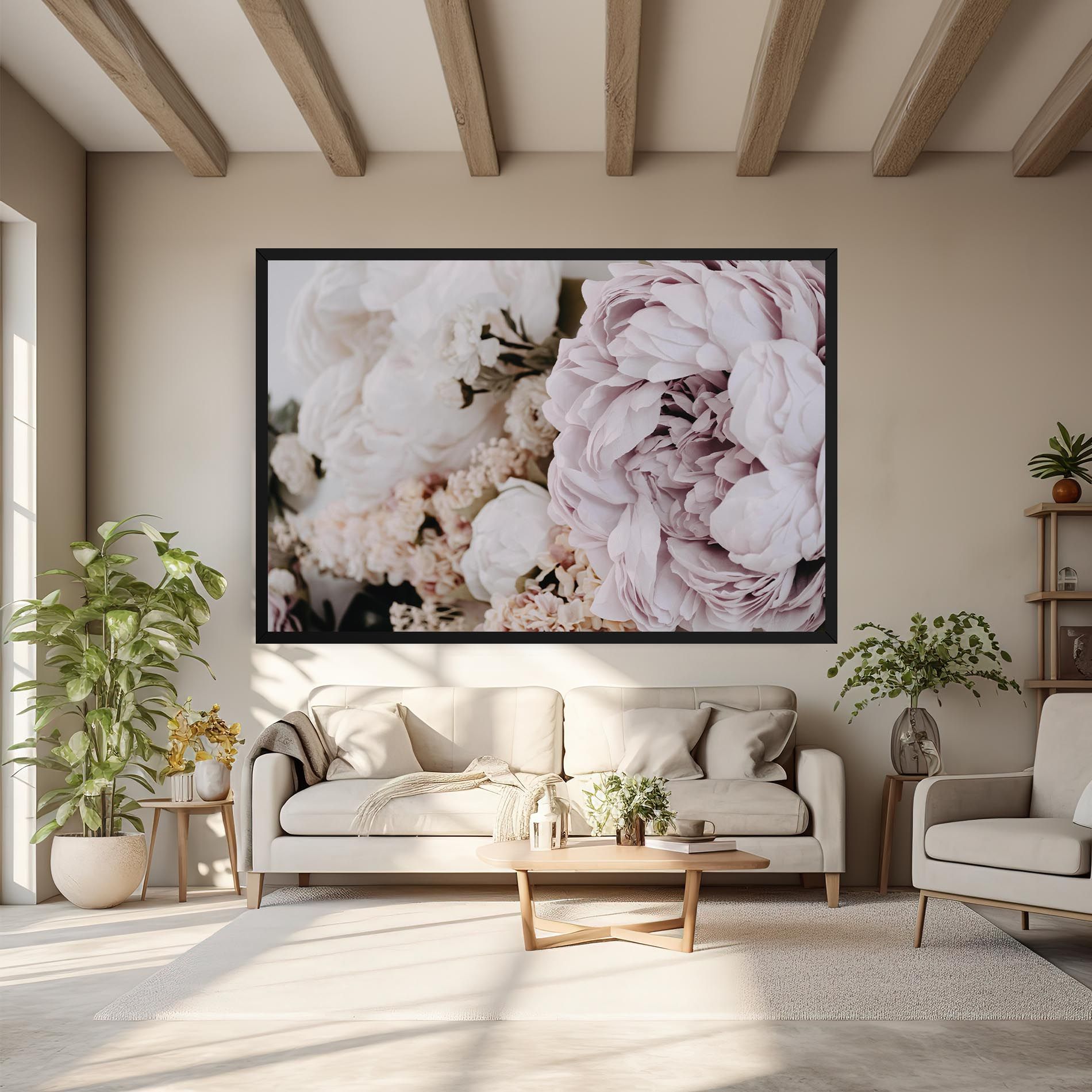 Grey Peony Bouquet mockup 6