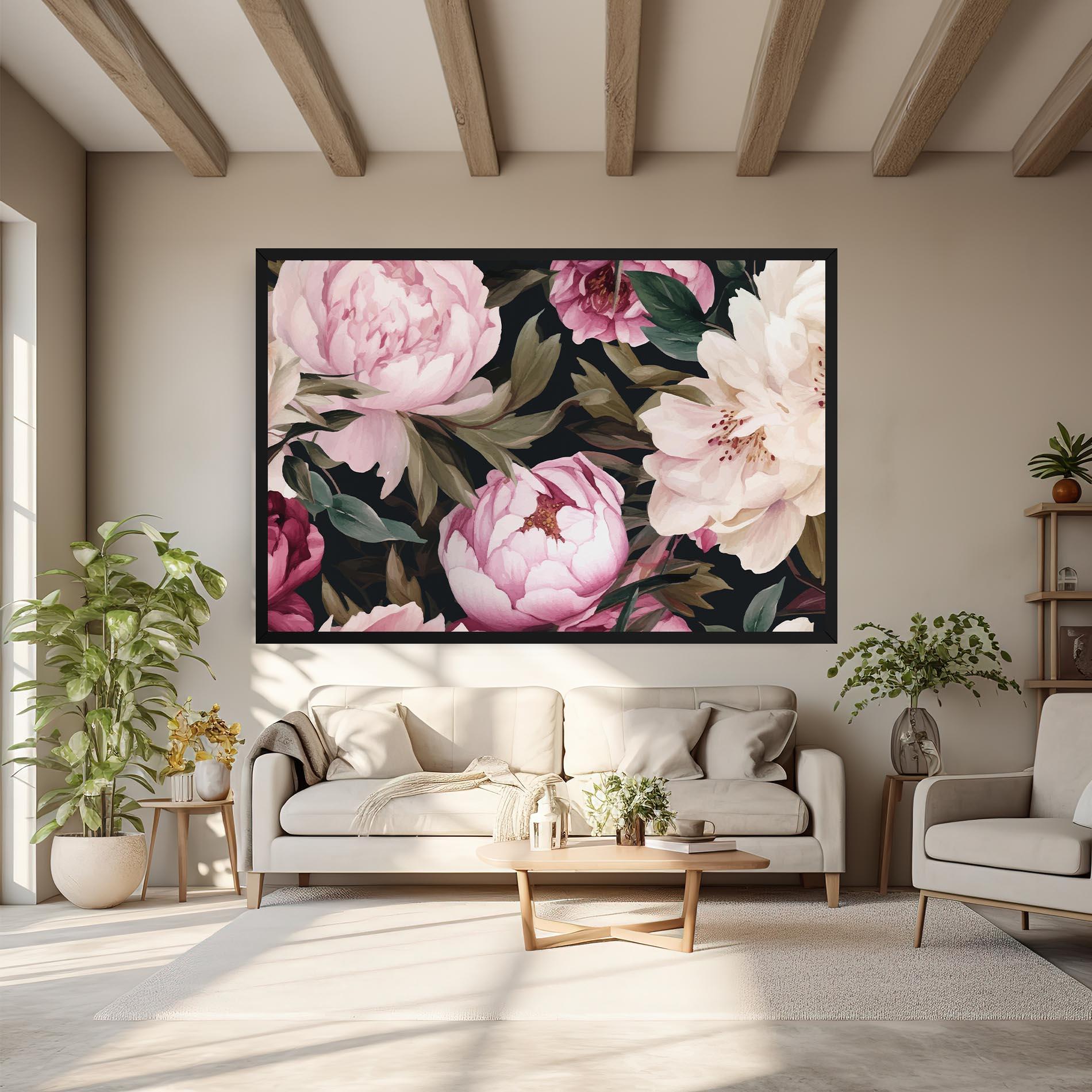 Leinwandbild Peony Paint mockup 6