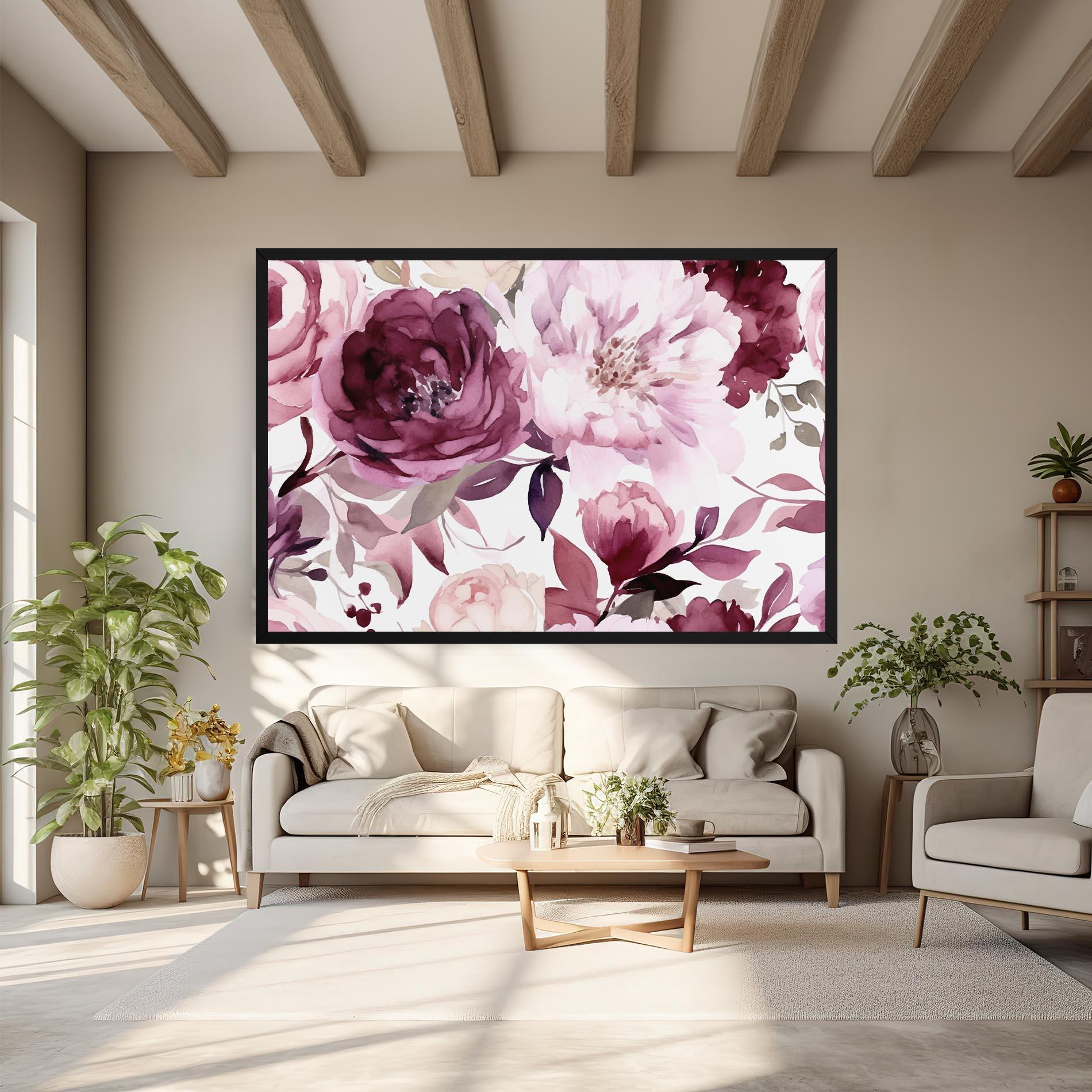 Leinwandbild Peony Pink Purple mockup 6