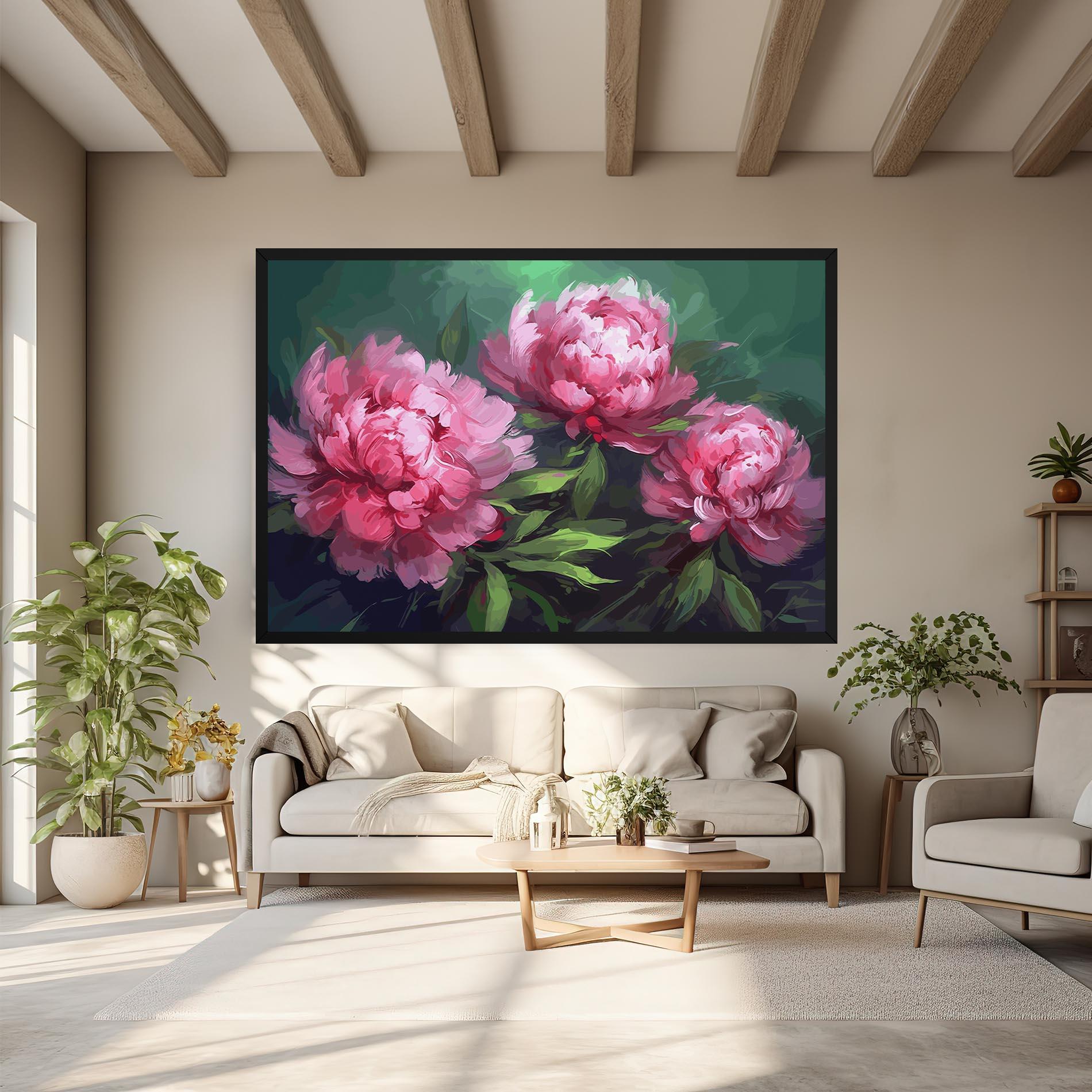 Leinwandbild Pretty Peonies mockup 6