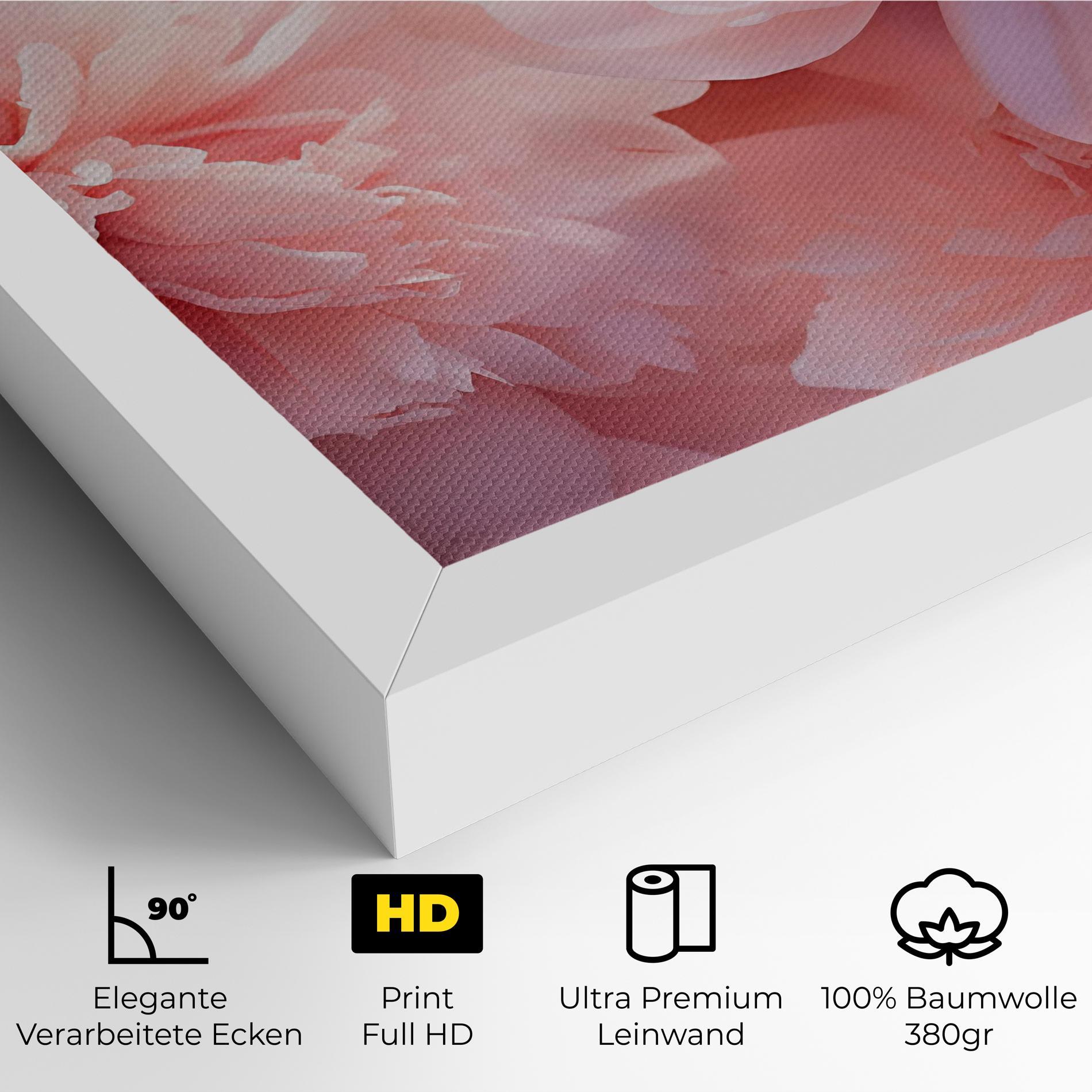 Leinwandbild Close Up Dreamy Peony mockup 4