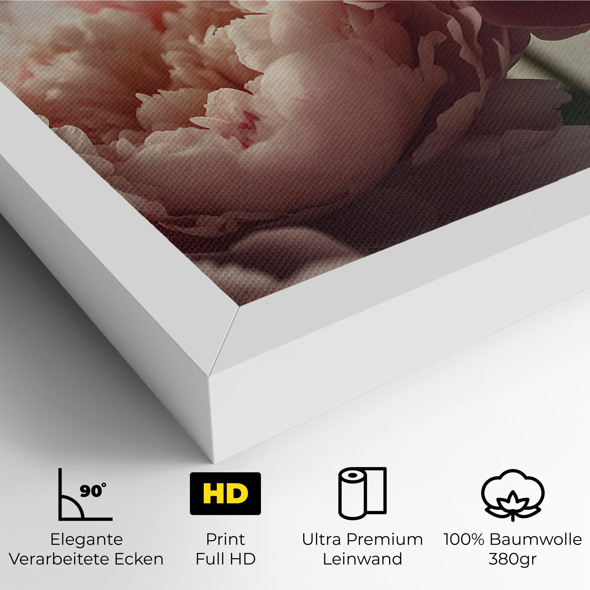 Leinwandbild Cream Dreamy Peony mockup 4