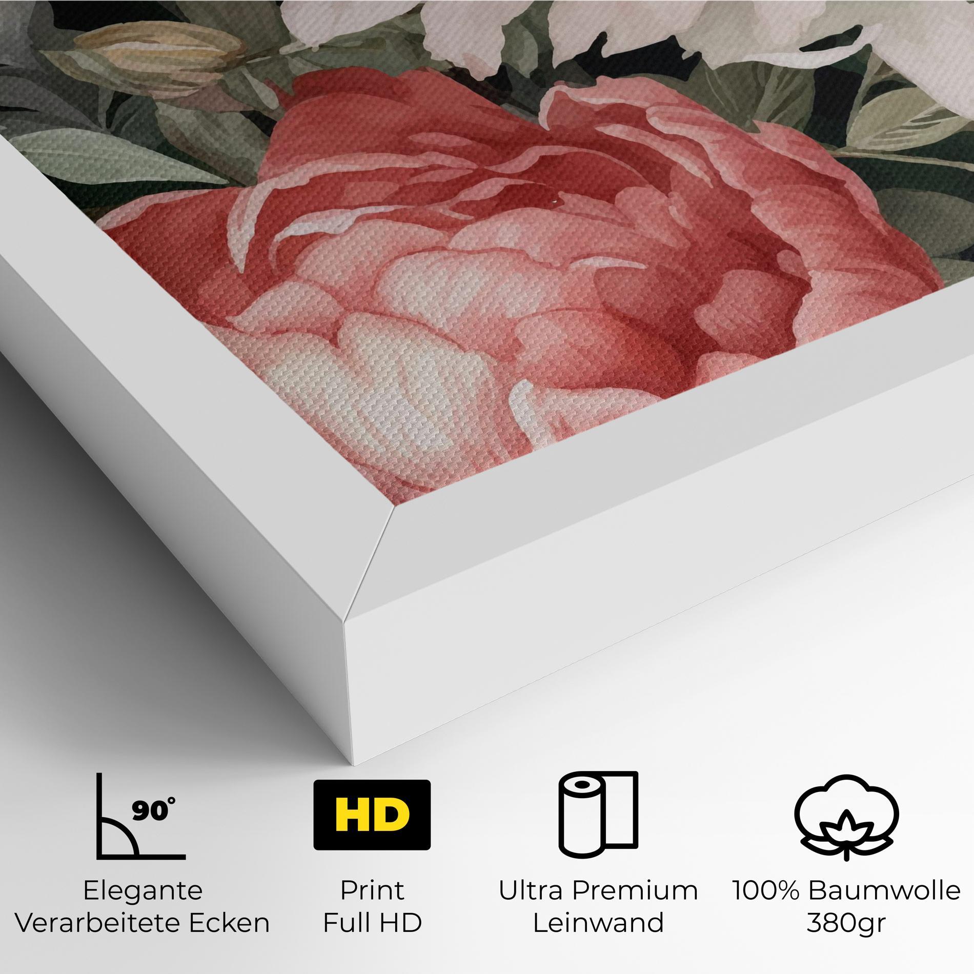 Leinwandbild Light Peony Art mockup 4