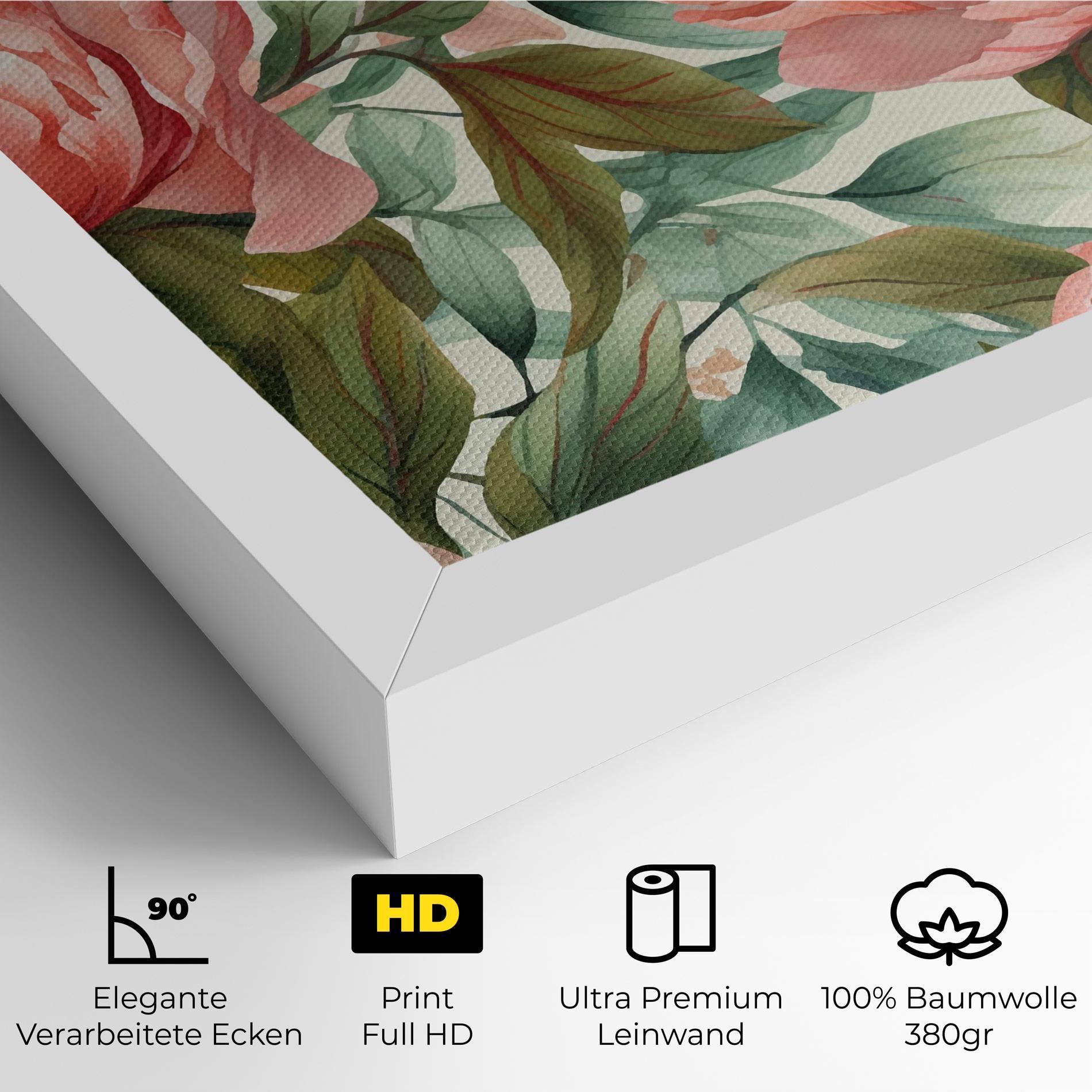 Leinwandbild Light Red Peony mockup 4