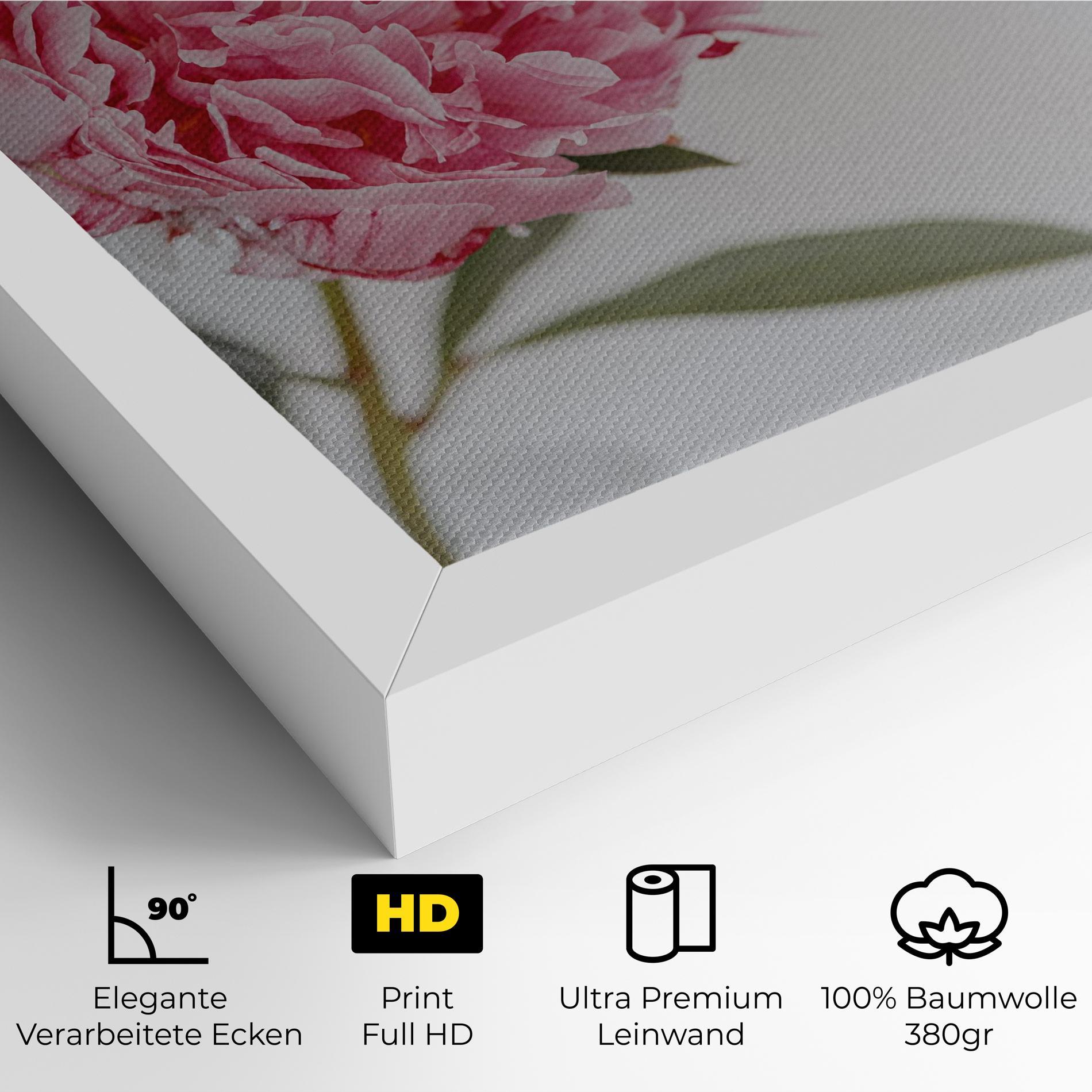 Leinwandbild One Peony mockup 4