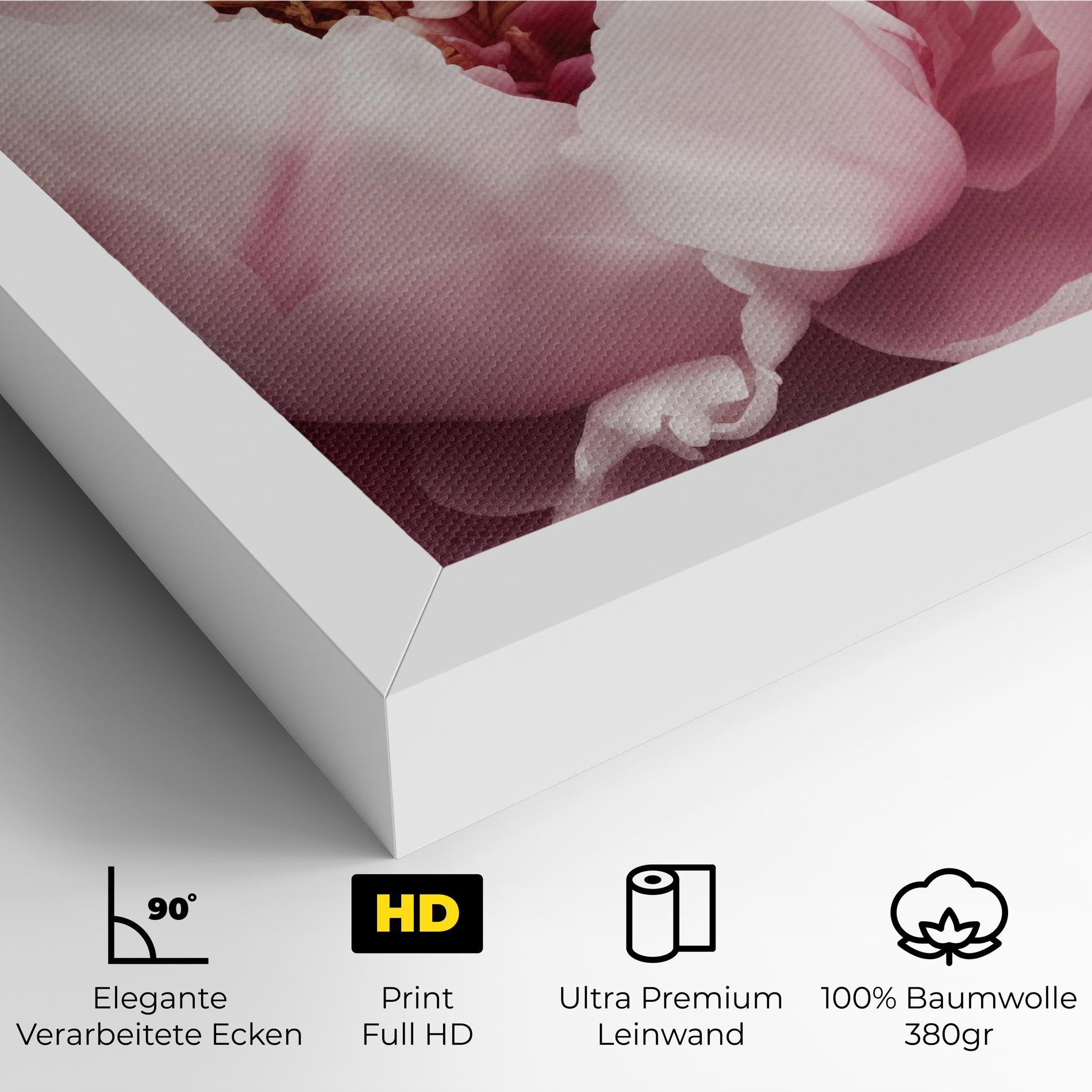 Leinwandbild Pastel Peony Petals mockup 4