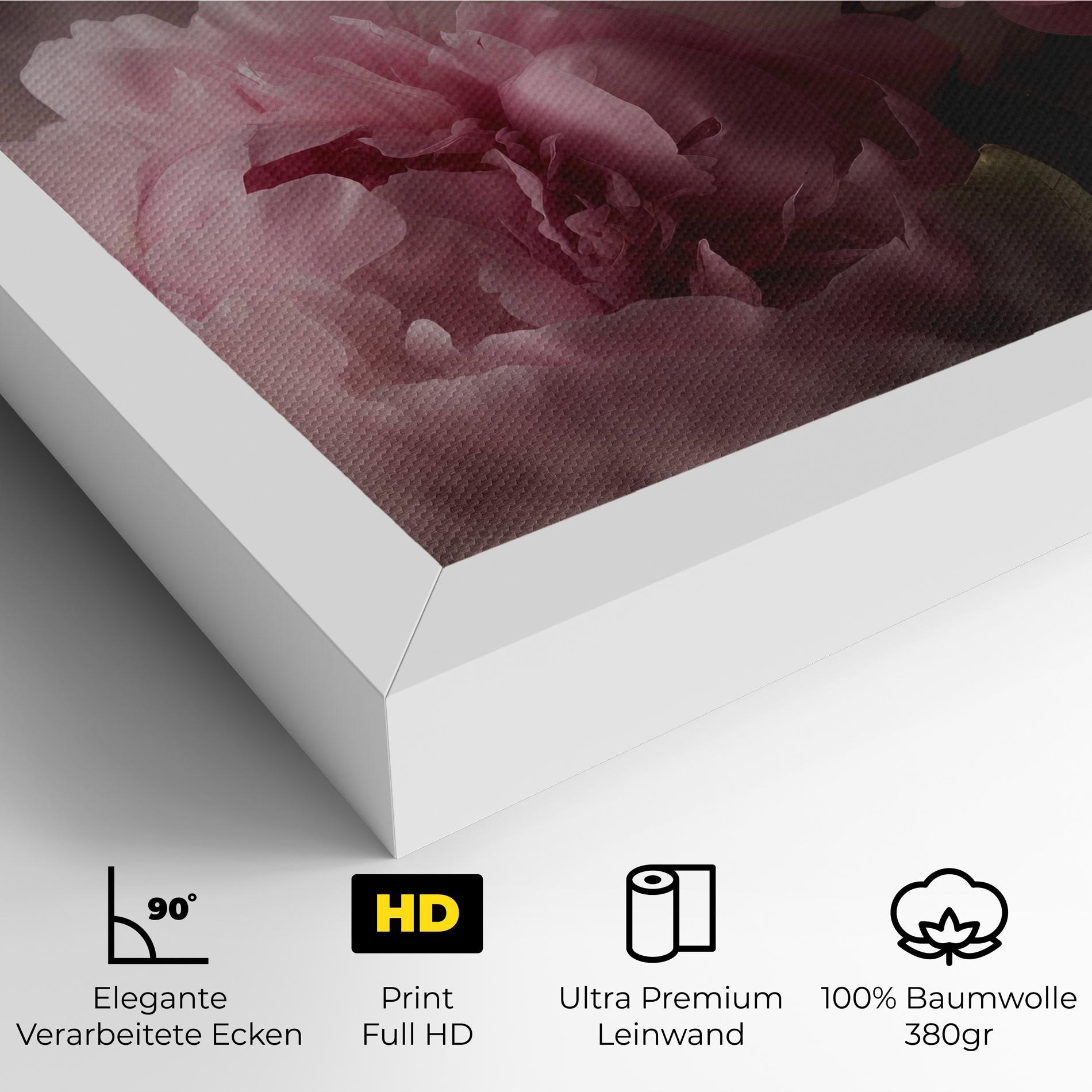 Leinwandbild Peony In Smoke mockup 4