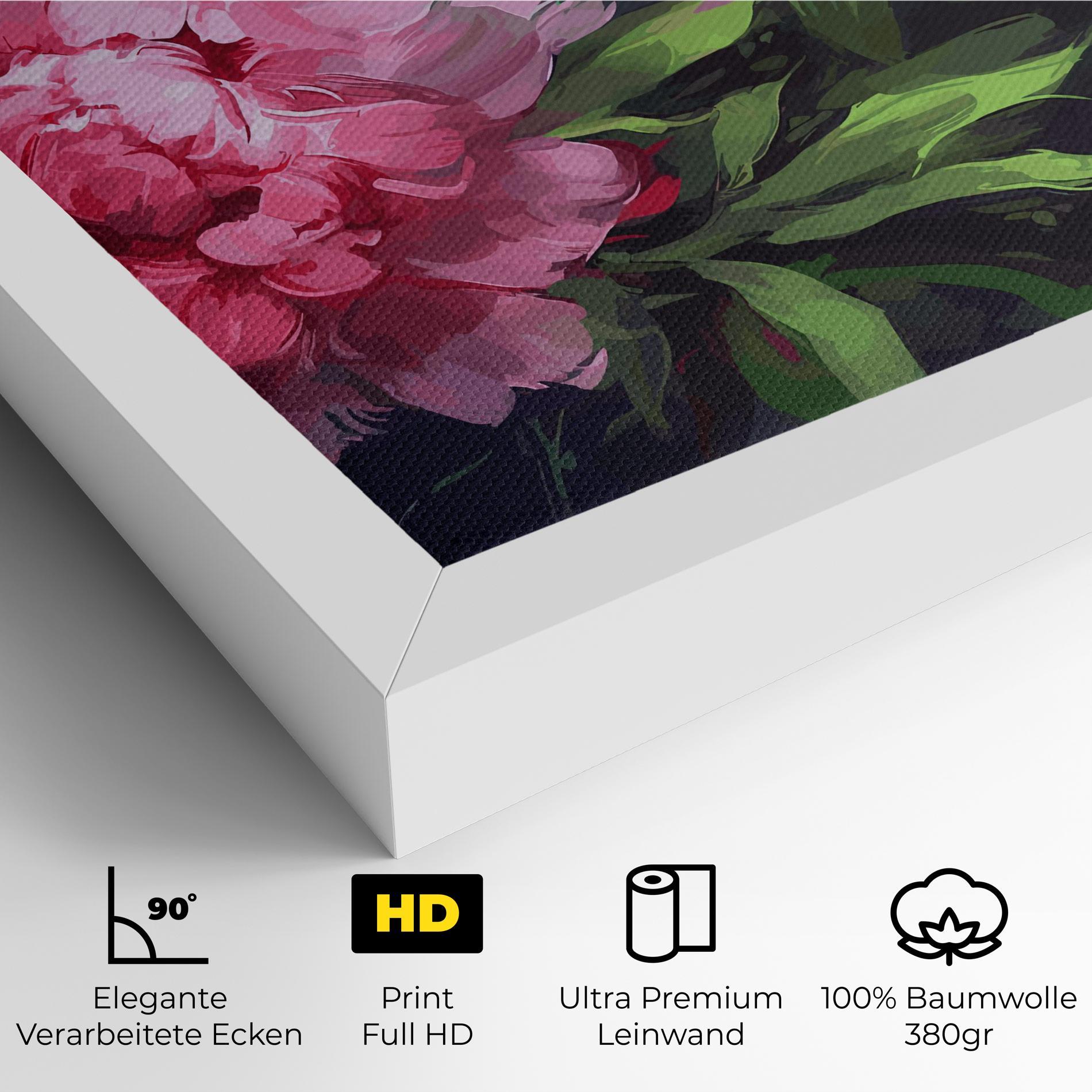 Leinwandbild Pretty Peonies mockup 4