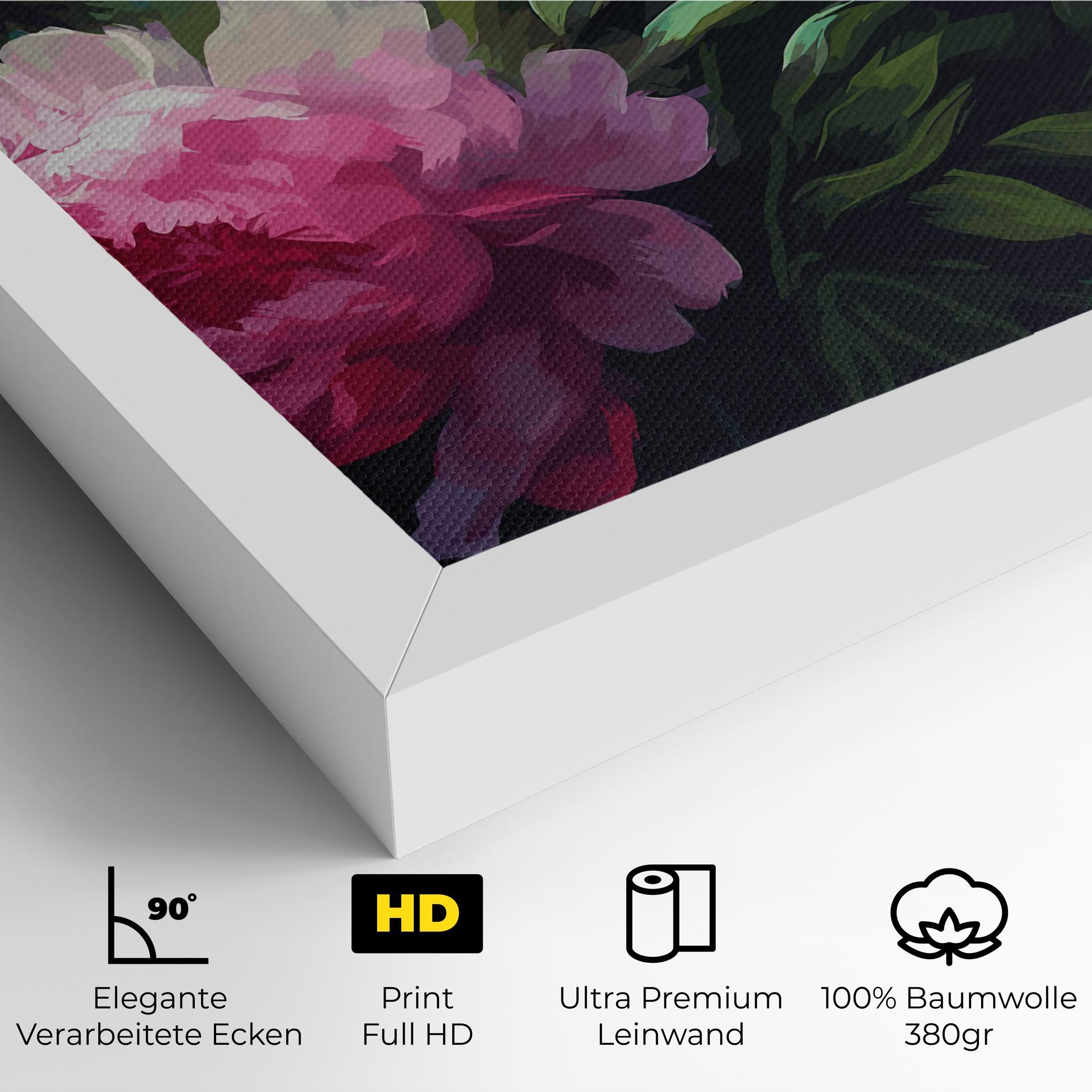 Leinwandbild Pretty Peony Paint mockup 4