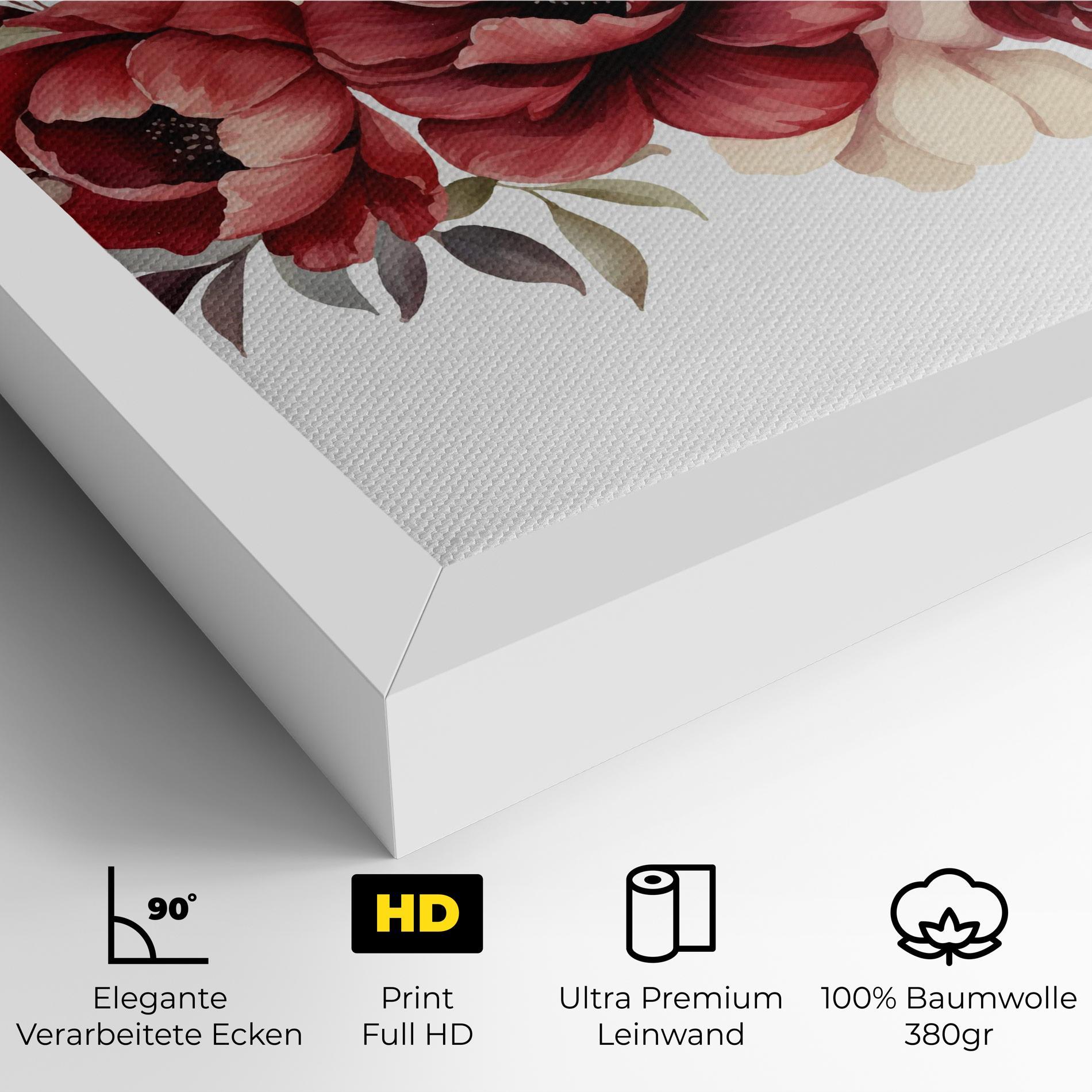Leinwandbild Red Peony mockup 4