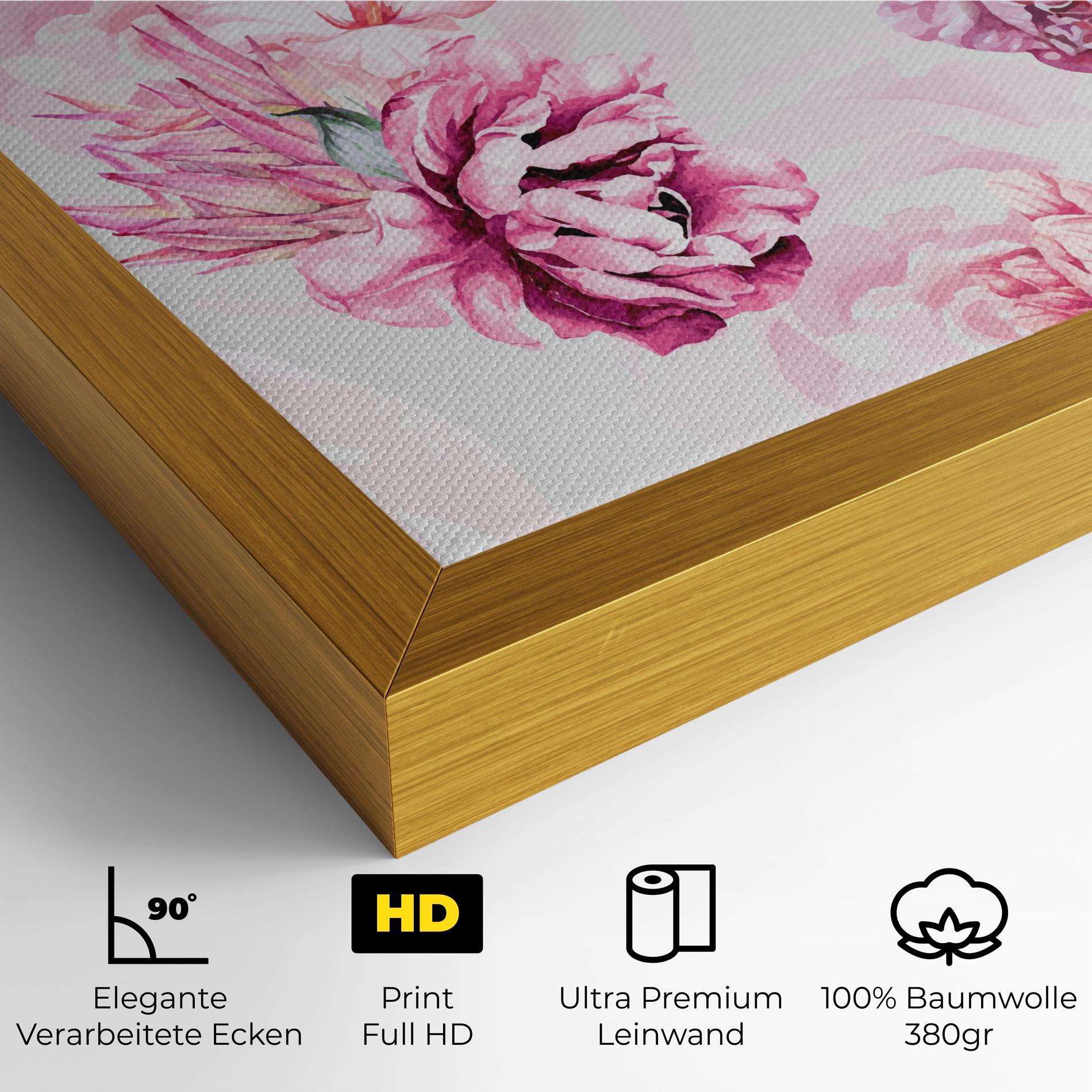 Leinwandbild Blooming Peony mockup 4