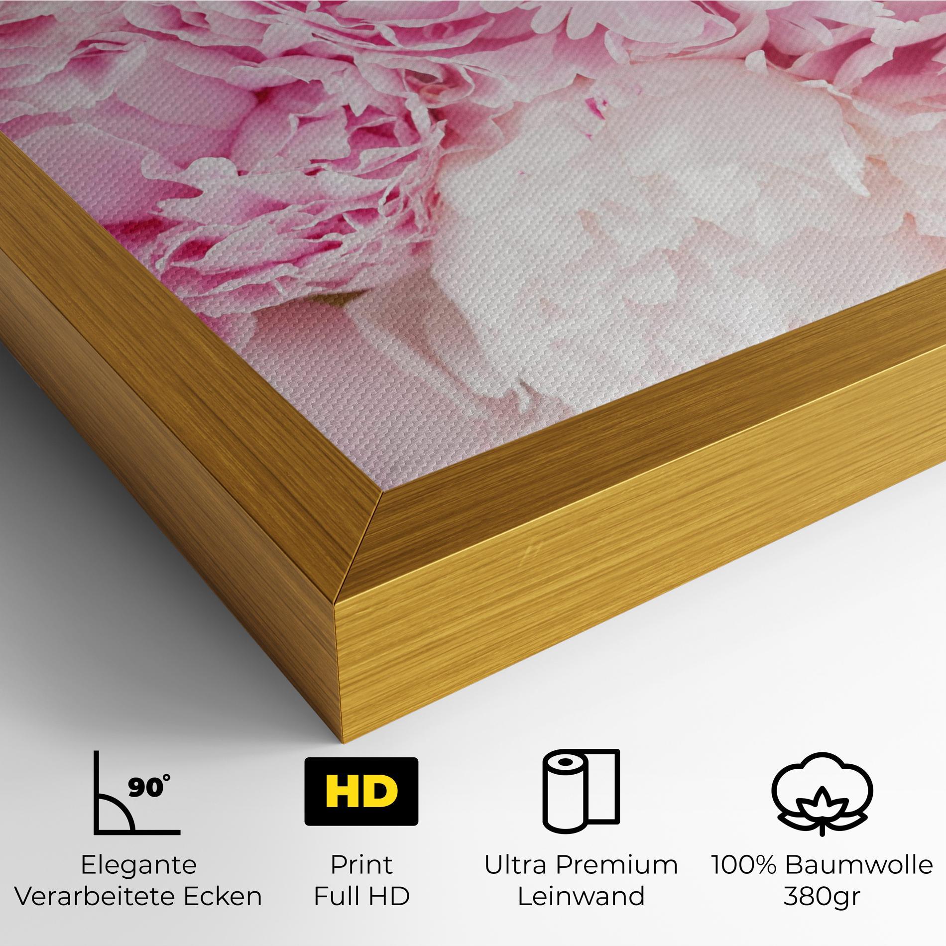 Leinwandbild Dreamy Pink Pastel Peony mockup 4