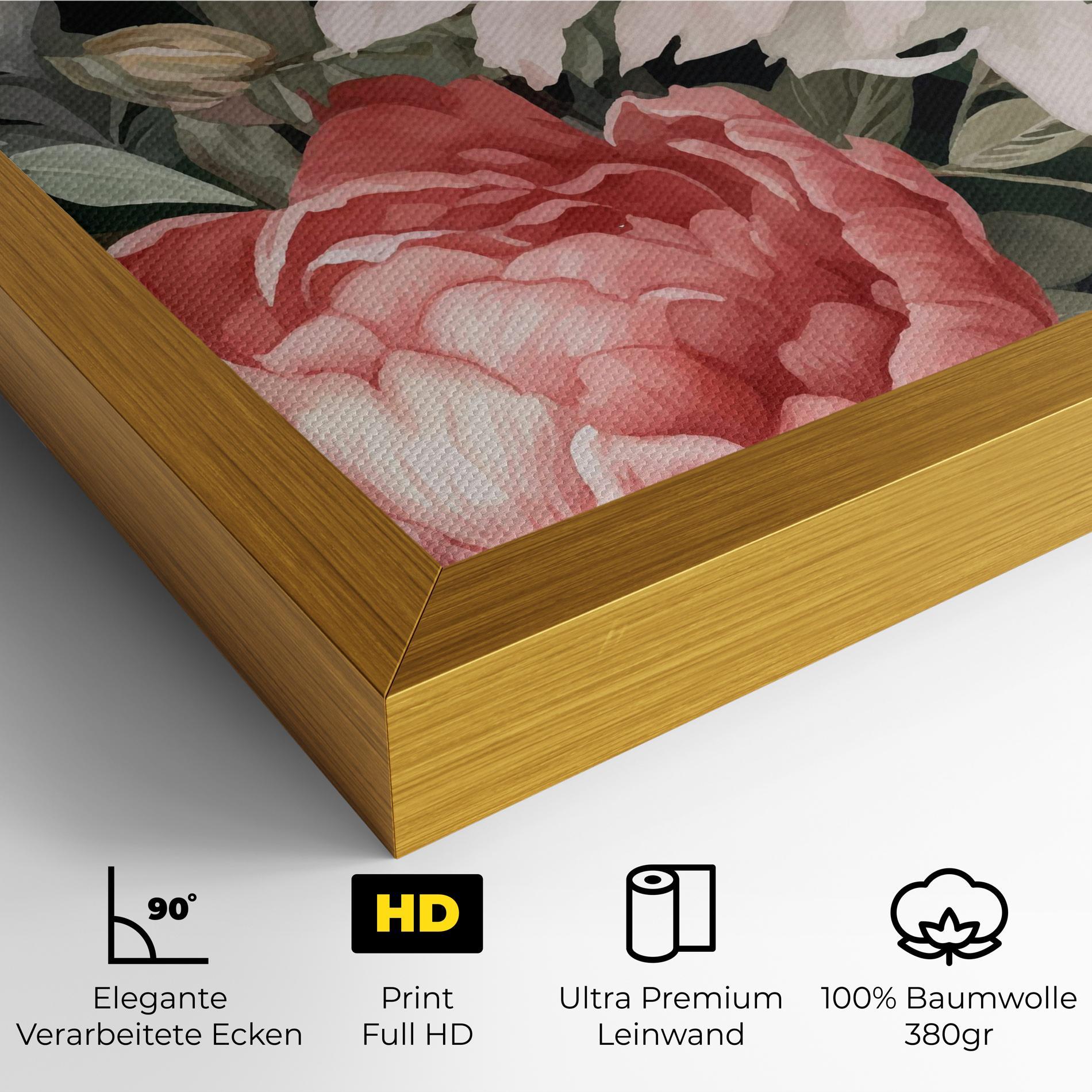 Leinwandbild Light Peony Art mockup 4