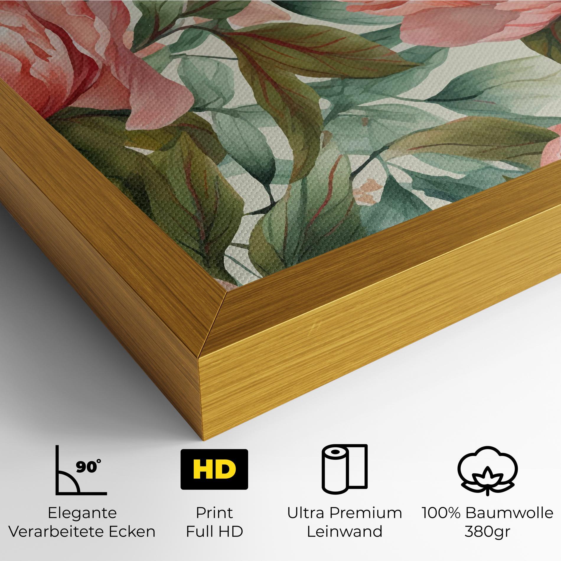 Leinwandbild Light Red Peony mockup 4