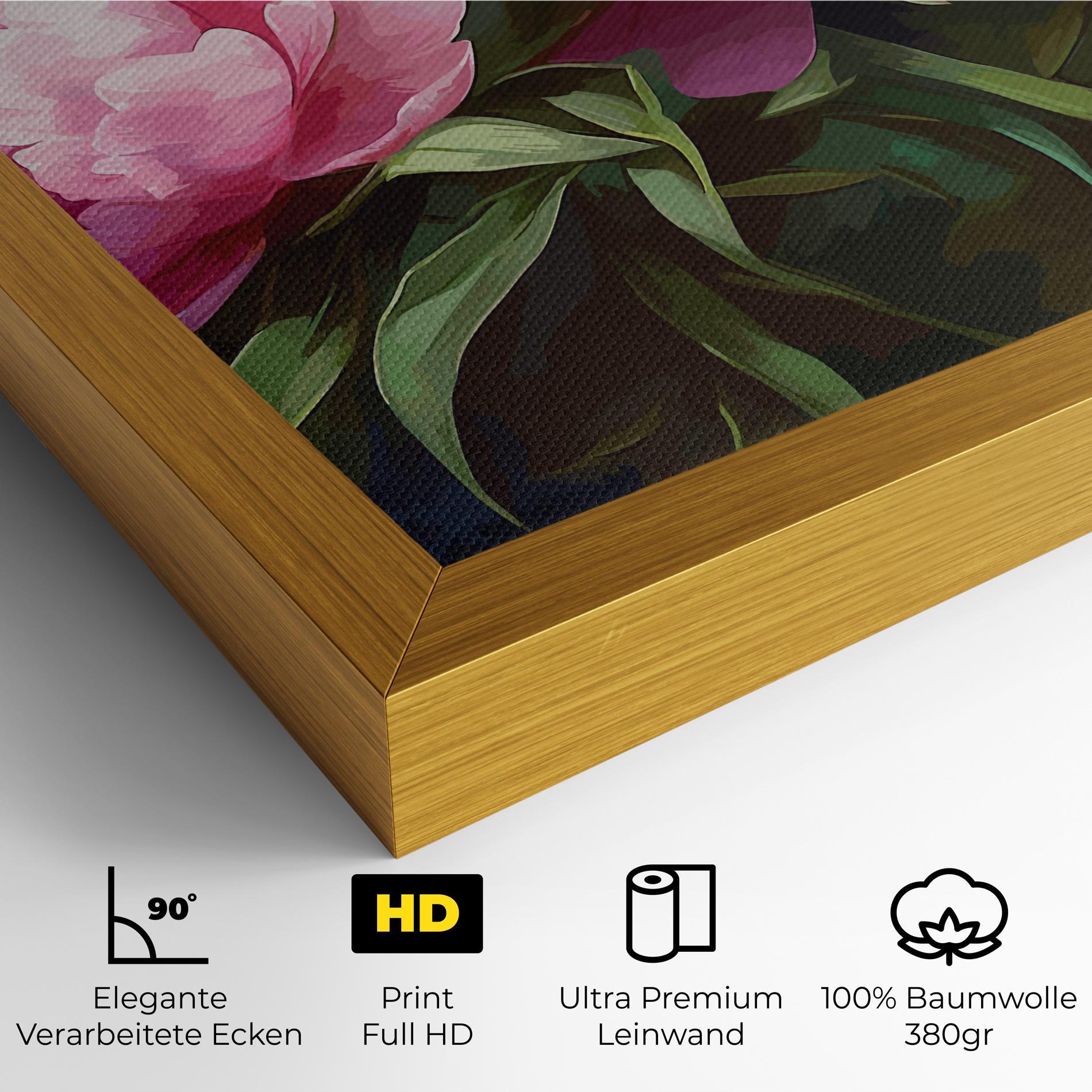 Leinwandbild Peonies Art mockup 4