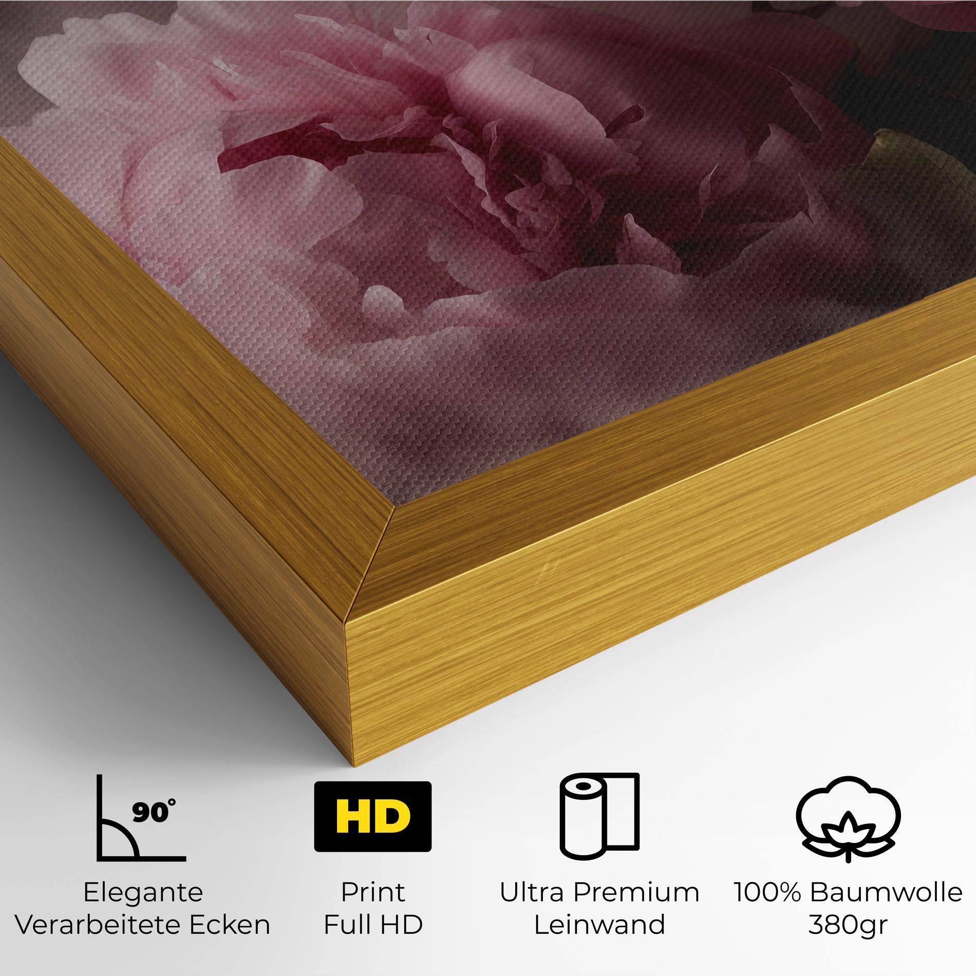 Leinwandbild Peony In Smoke mockup 4