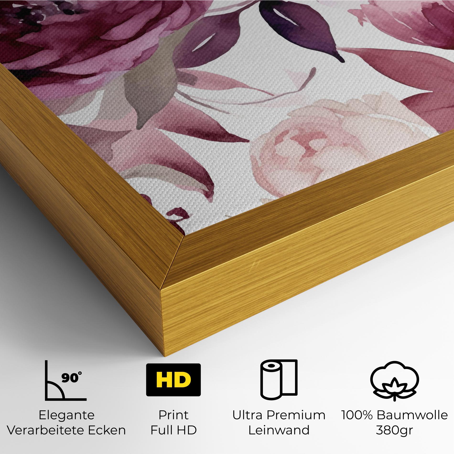 Leinwandbild Peony Pink Purple mockup 4