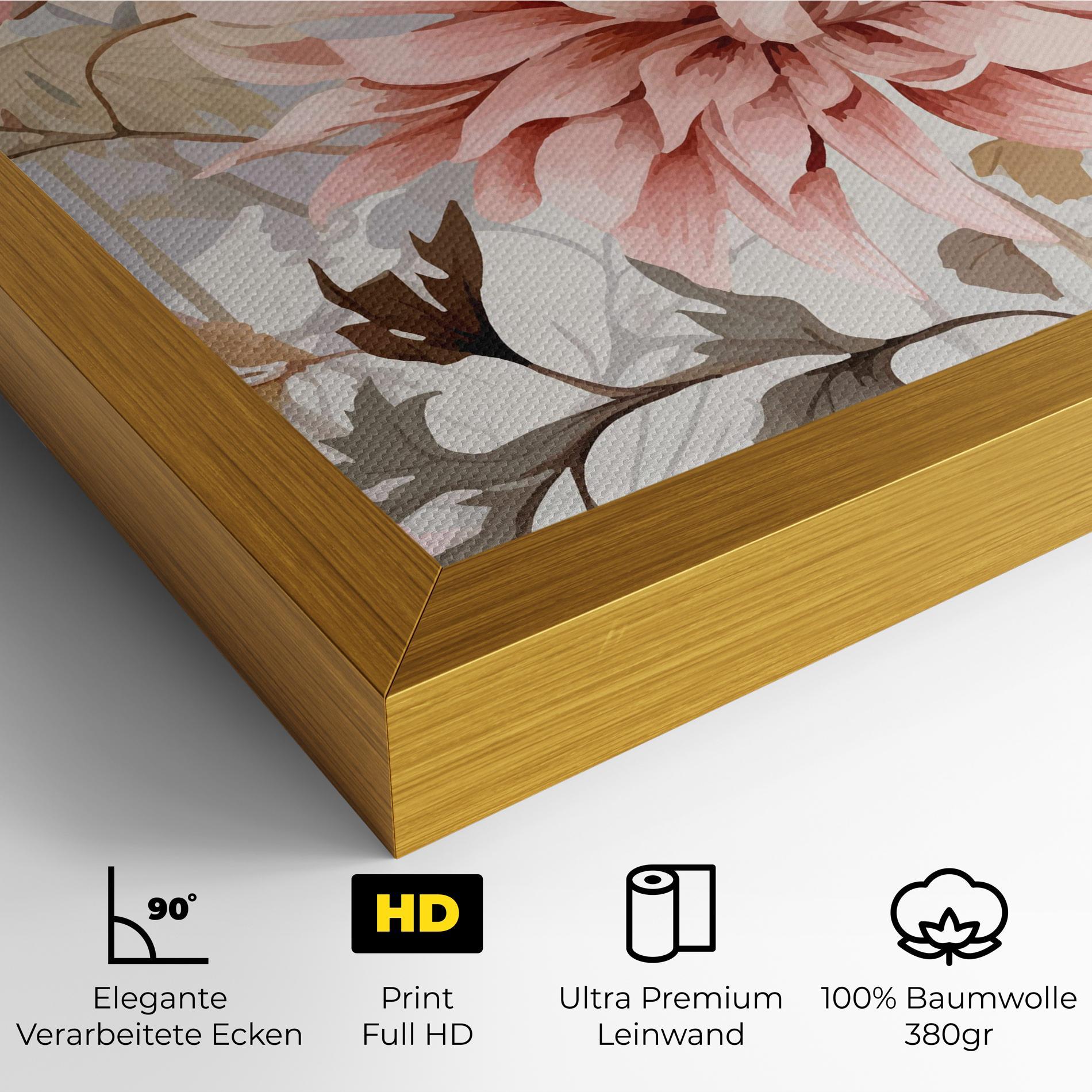 Leinwandbild Pink Cream Open Peony mockup 4