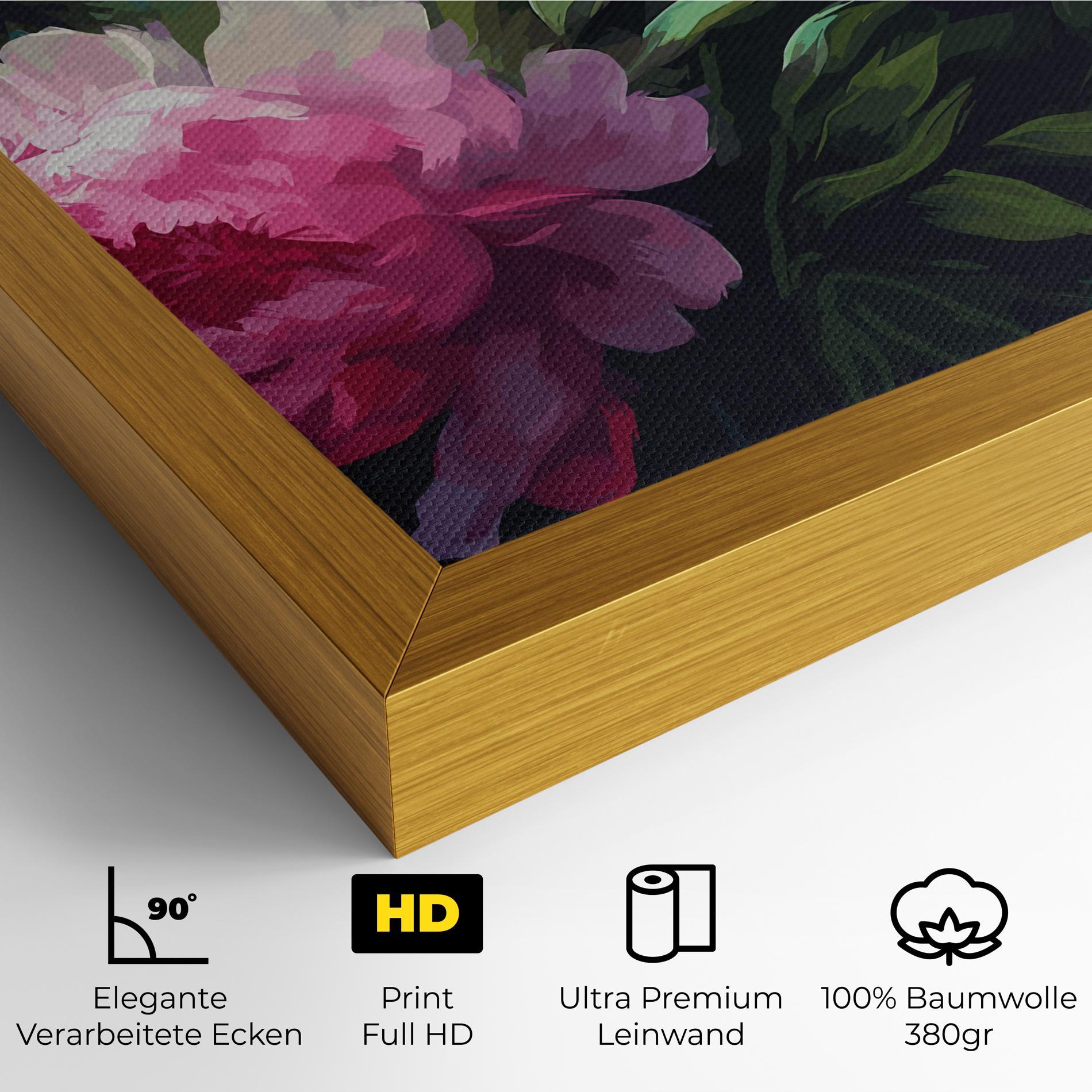 Leinwandbild Pretty Peony Paint mockup 4