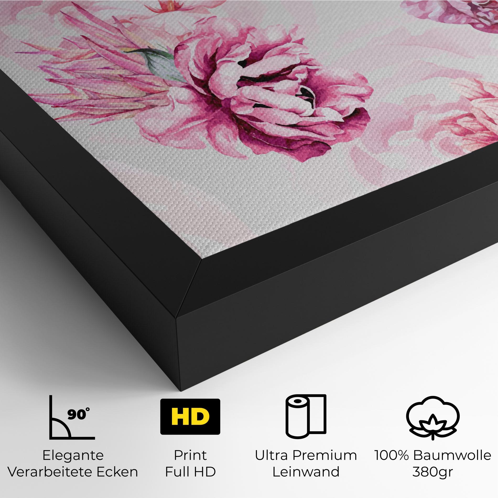 Leinwandbild Blooming Peony mockup 4