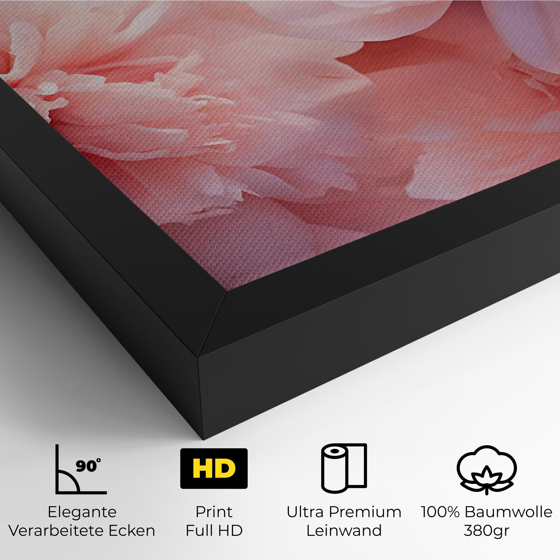 Leinwandbild Close Up Dreamy Peony mockup 4