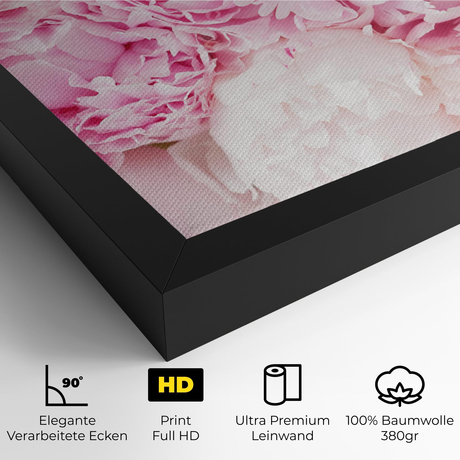 Leinwandbild Dreamy Pink Pastel Peony mockup 4