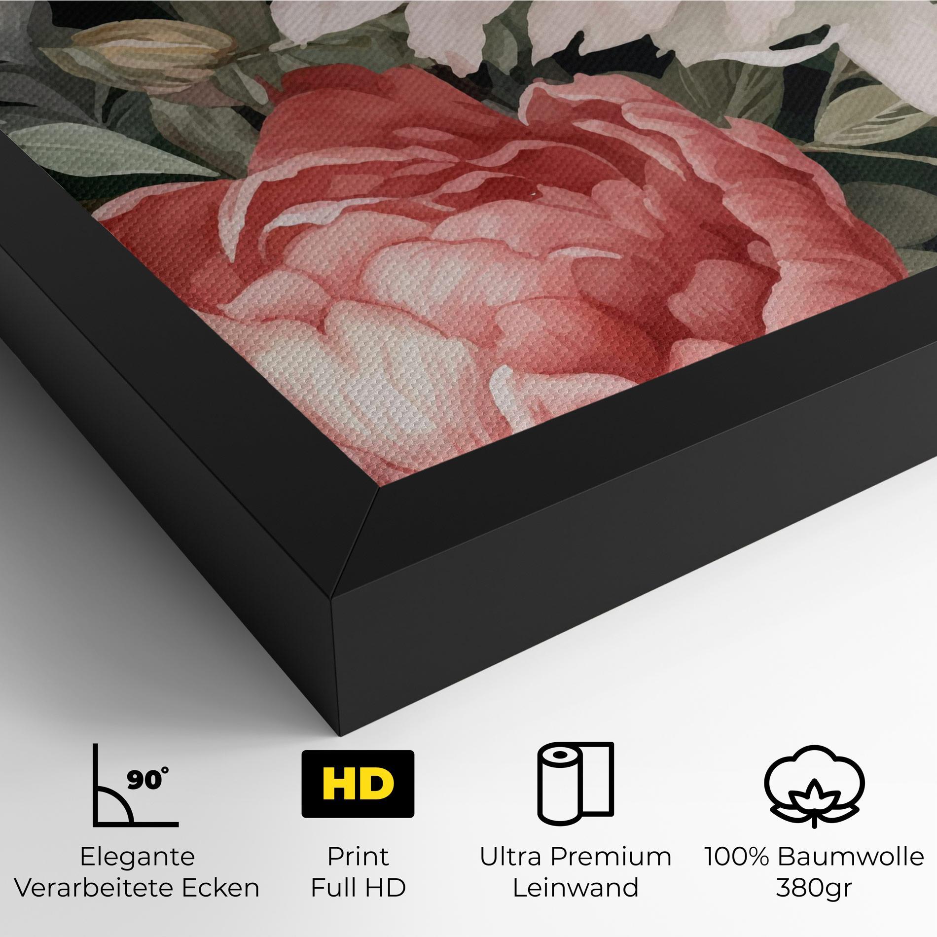 Leinwandbild Light Peony Art mockup 4