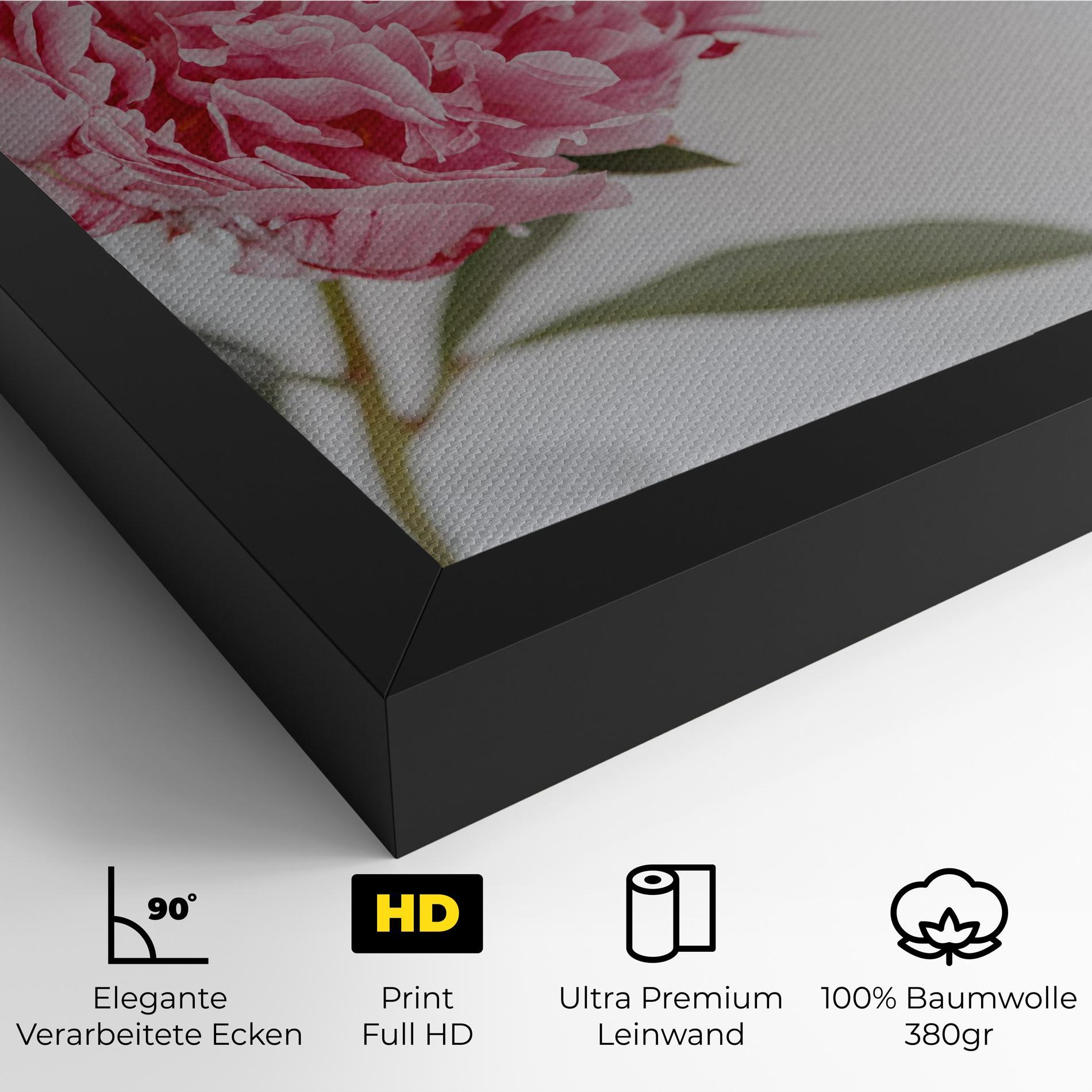 Leinwandbild One Peony mockup 4