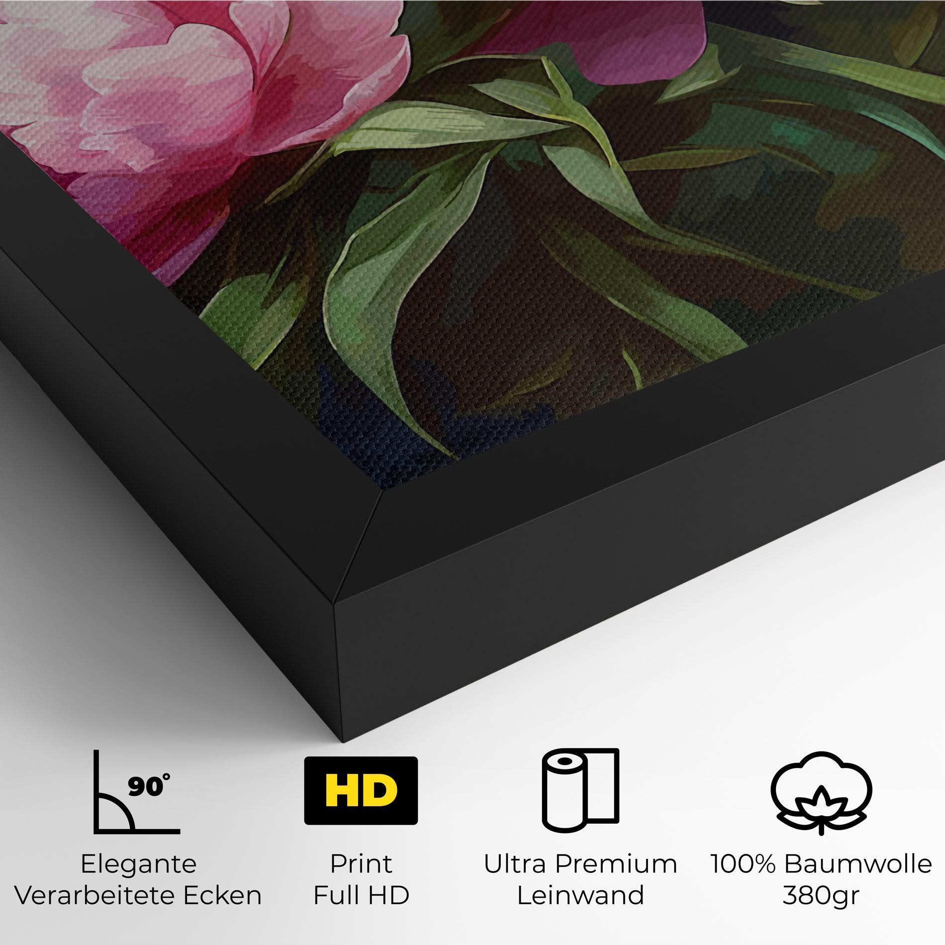 Leinwandbild Peonies Art mockup 4