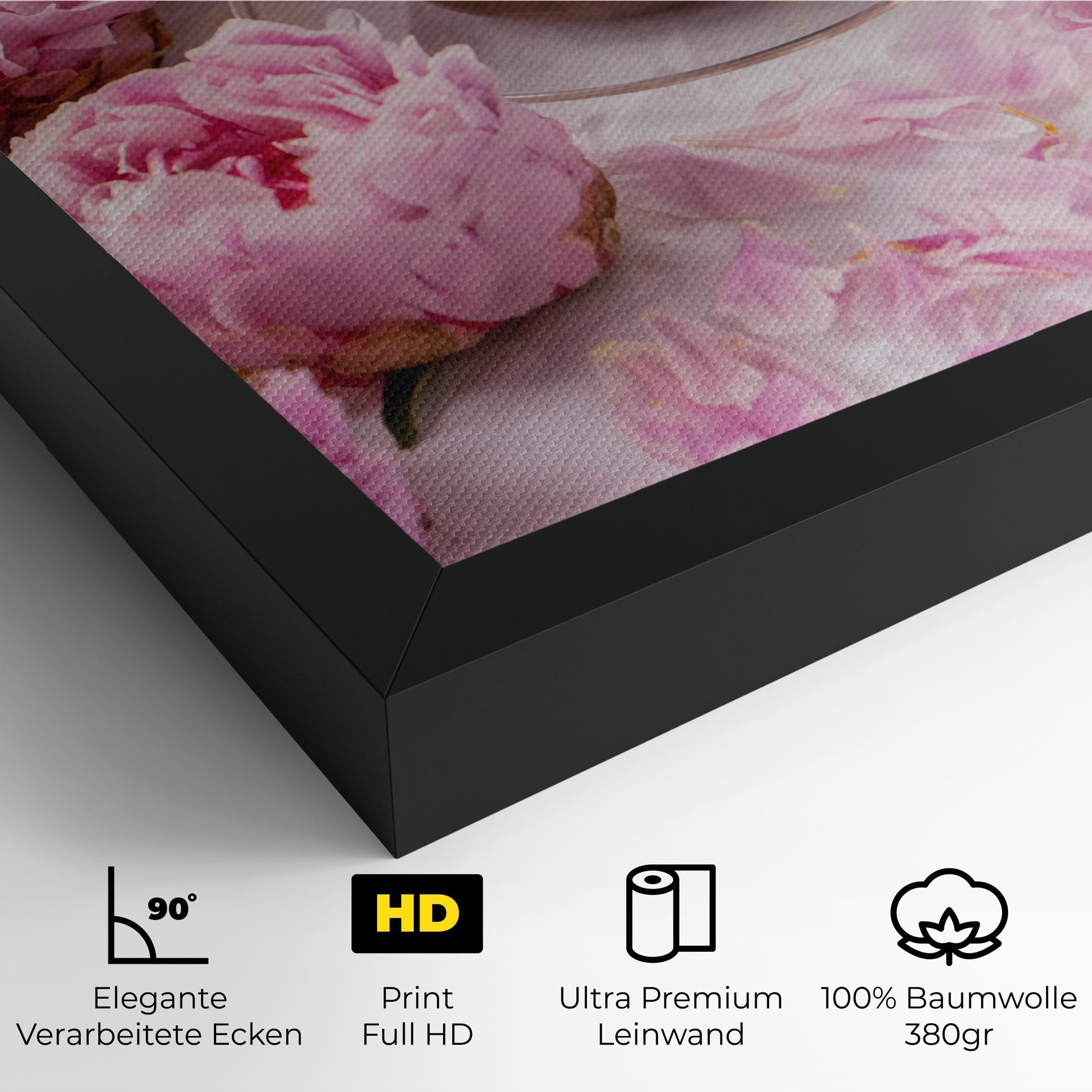 Leinwandbild Peony And Coffee mockup 4