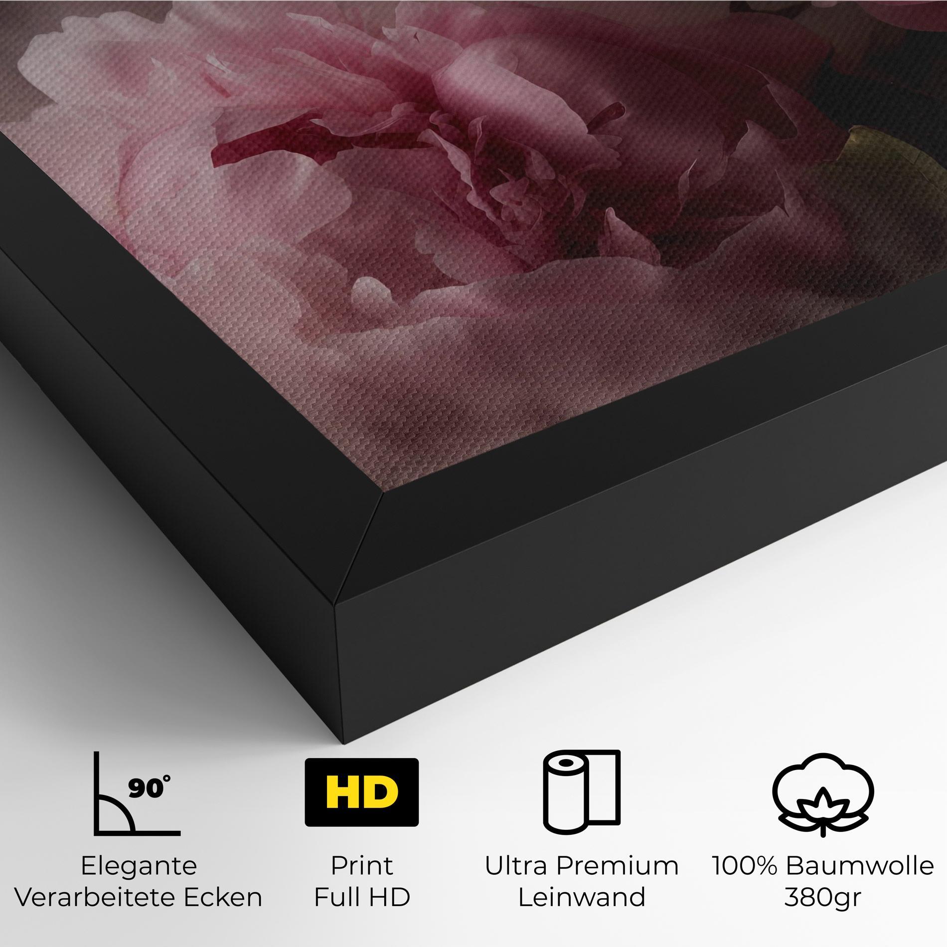 Leinwandbild Peony In Smoke mockup 4