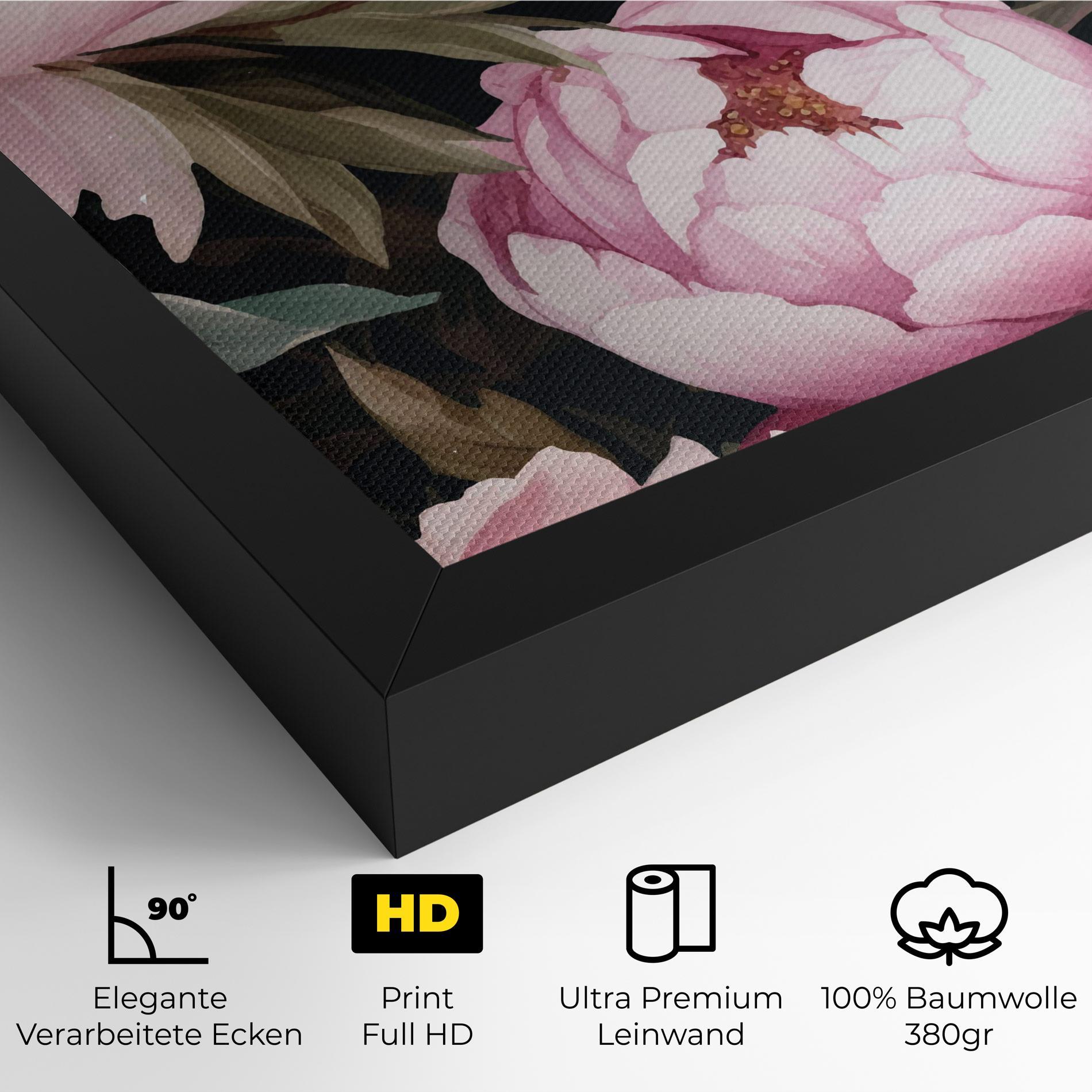 Leinwandbild Peony Paint mockup 4