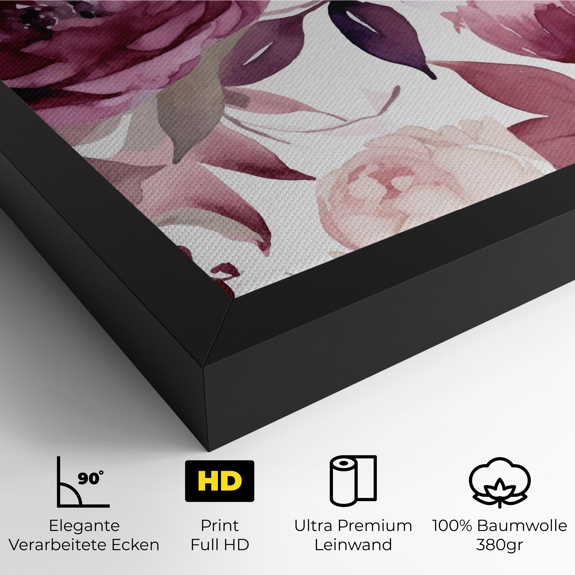 Leinwandbild Peony Pink Purple mockup 4